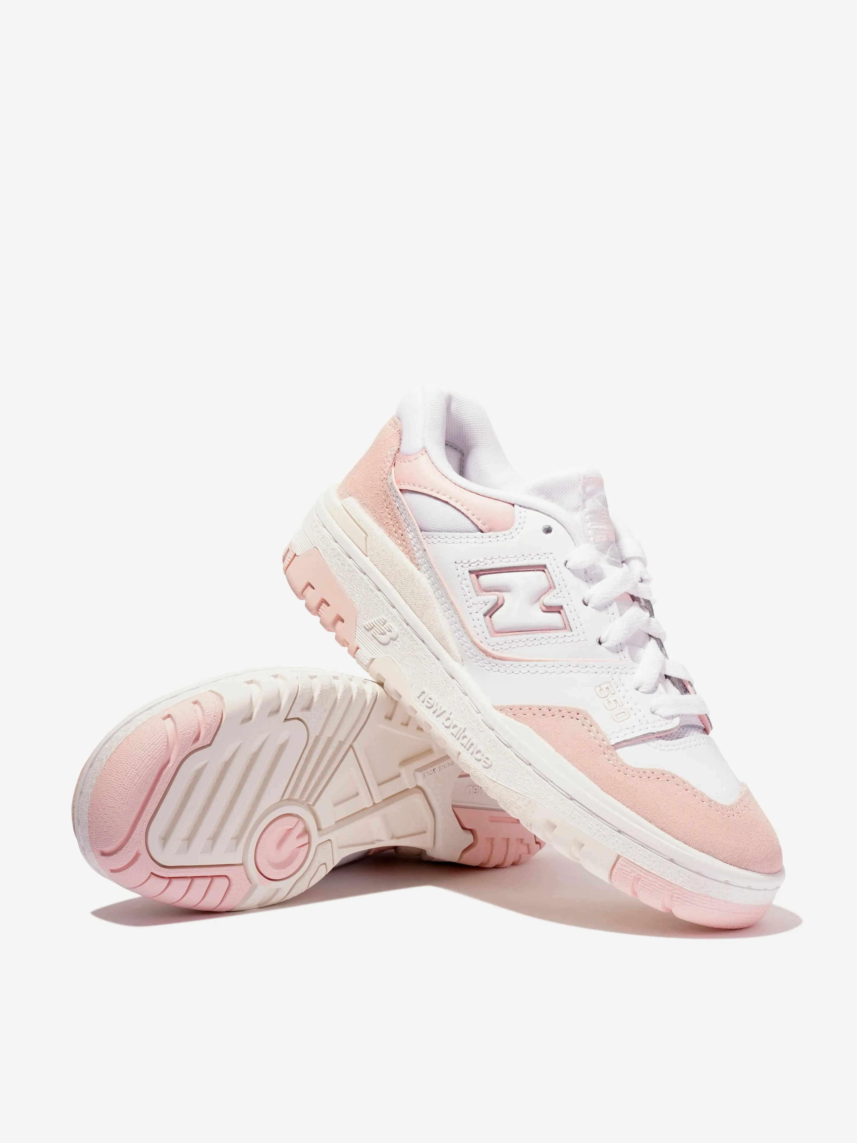 New Balance Mädchen 550 Logo Turnschuhe in Rosa
