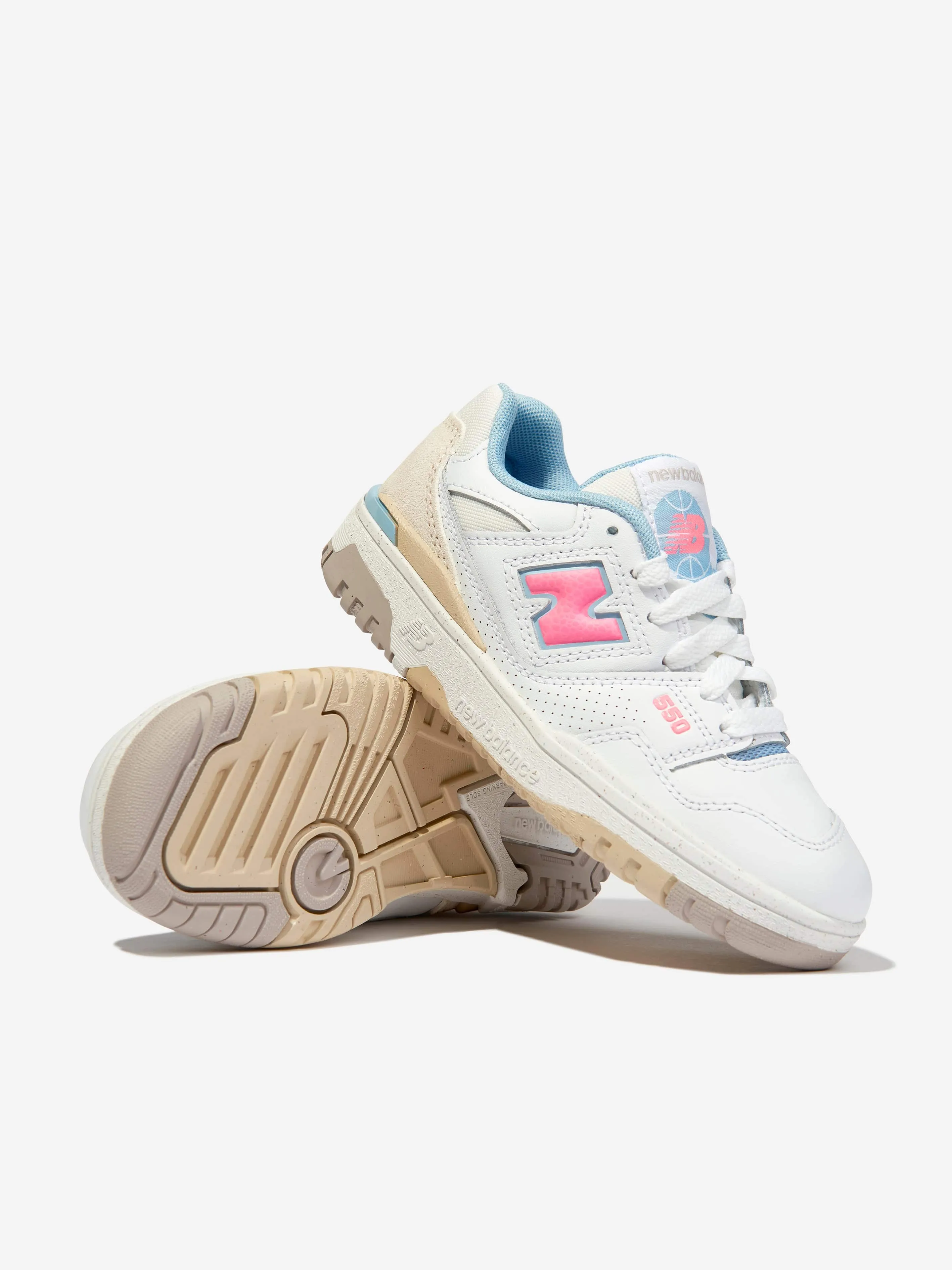 New Balance Mädchen B550 Turnschuhe in Weiß