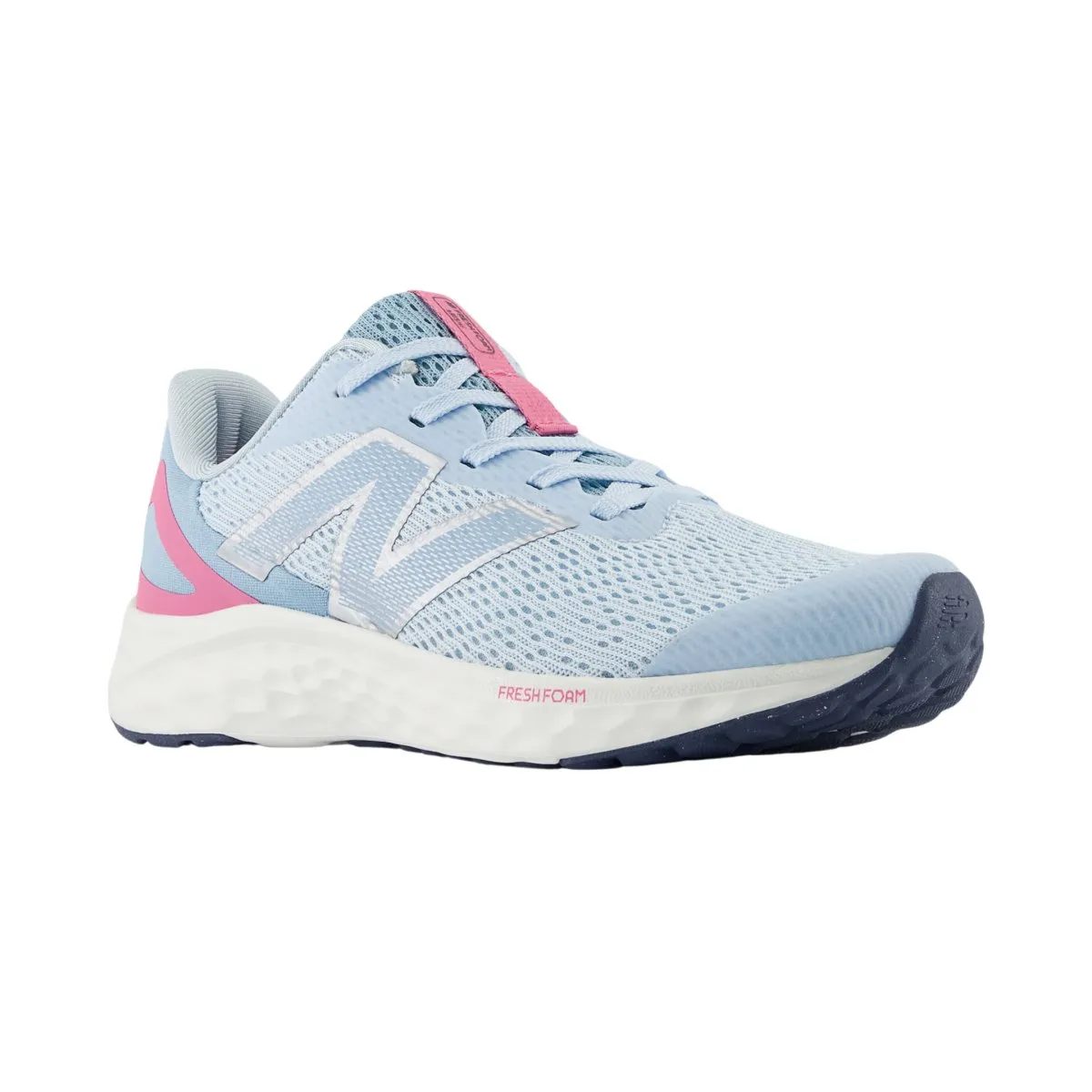 New Balance Mädchen (Schulkind) Fresh Foam Arishi v4 GPARIYB4 Quarry Blau/Echt Rosa/Chrom Blau