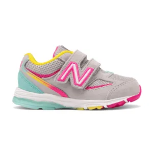 New Balance Grau Multi 888v2 Klettverschluss-Kinderturnschuh