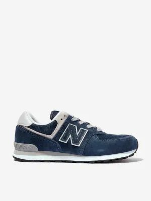 New Balance Kids 574 Schnür-Sneaker mit Logo in Marineblau