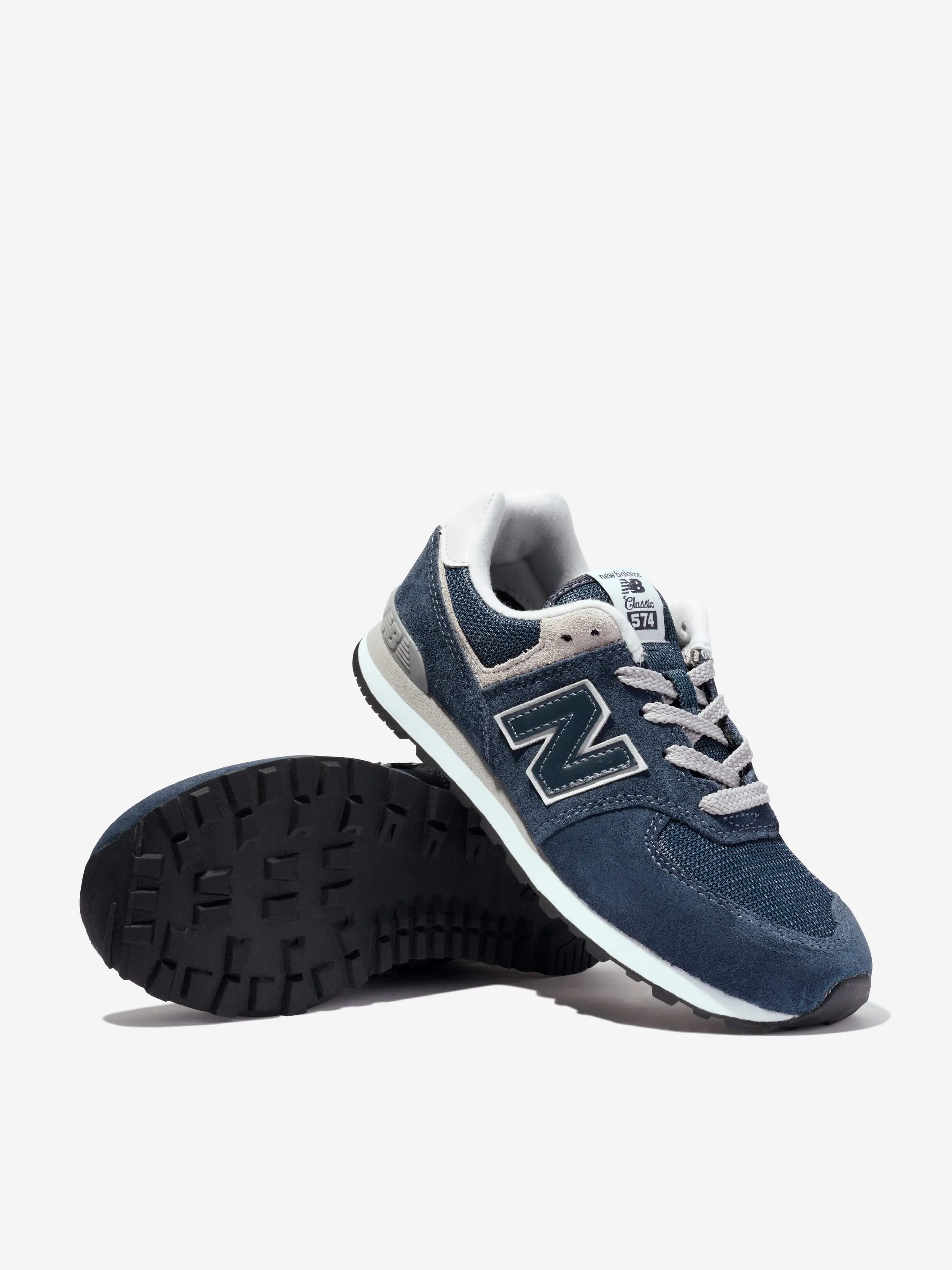 New Balance Kids 574 Schnür-Sneaker mit Logo in Marineblau