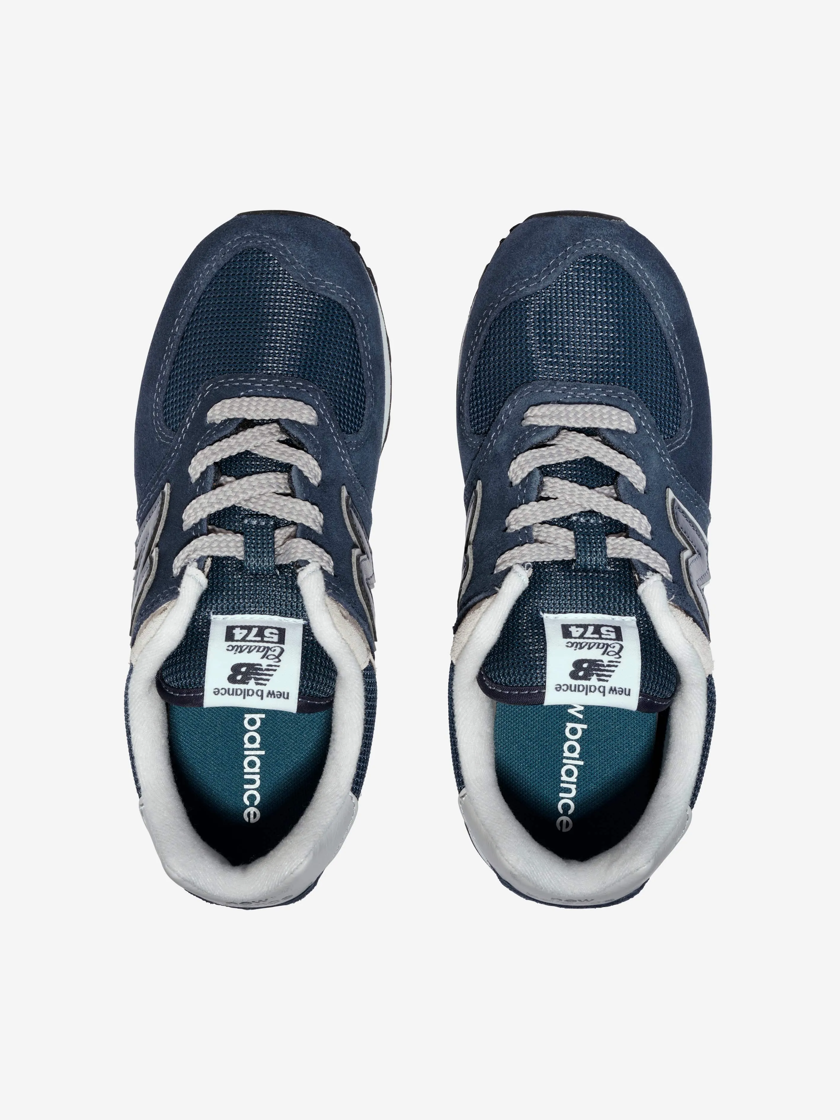 New Balance Kids 574 Schnür-Sneaker mit Logo in Marineblau