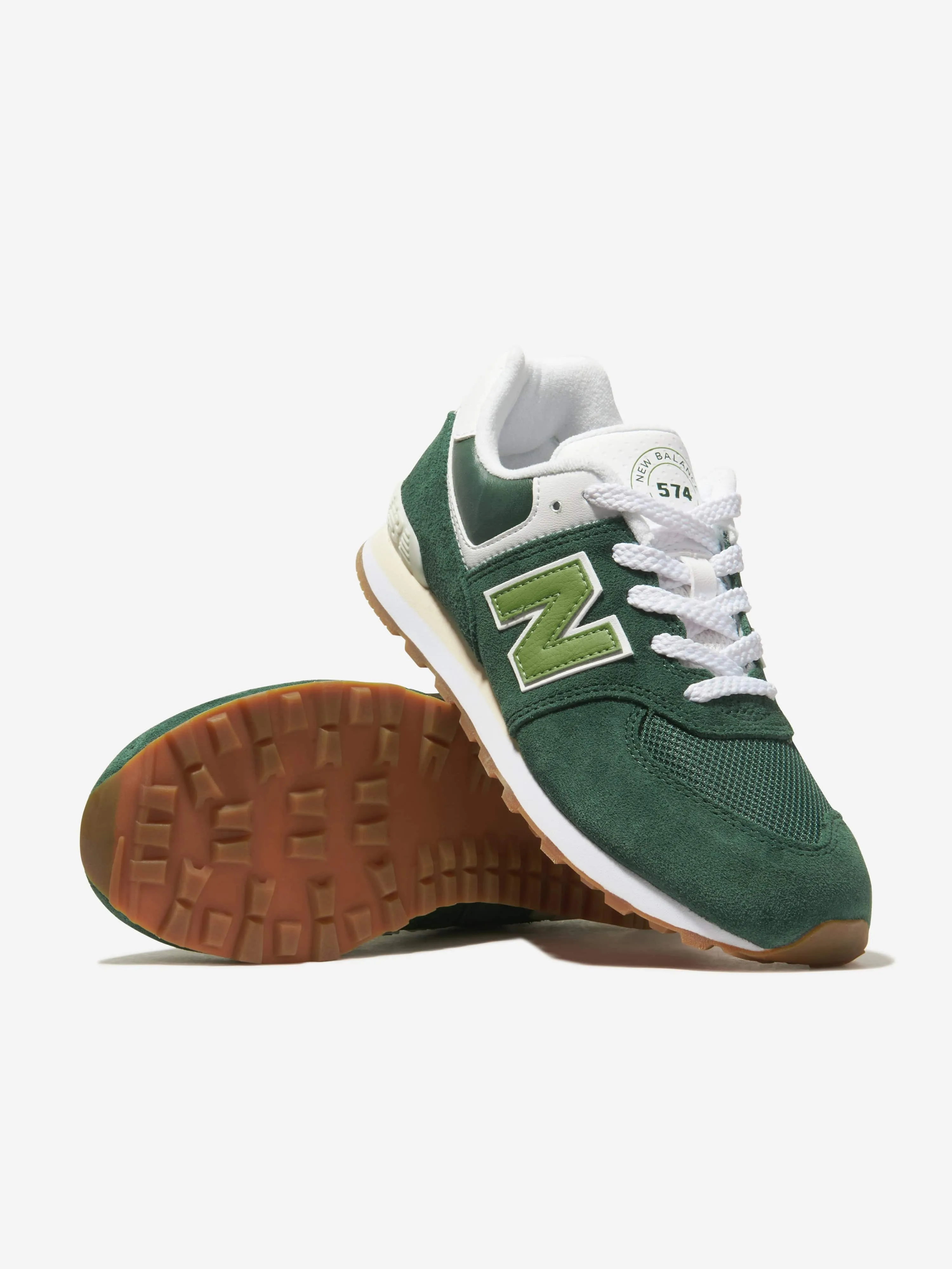 New Balance Kids 574 Logo Turnschuhe in Grün