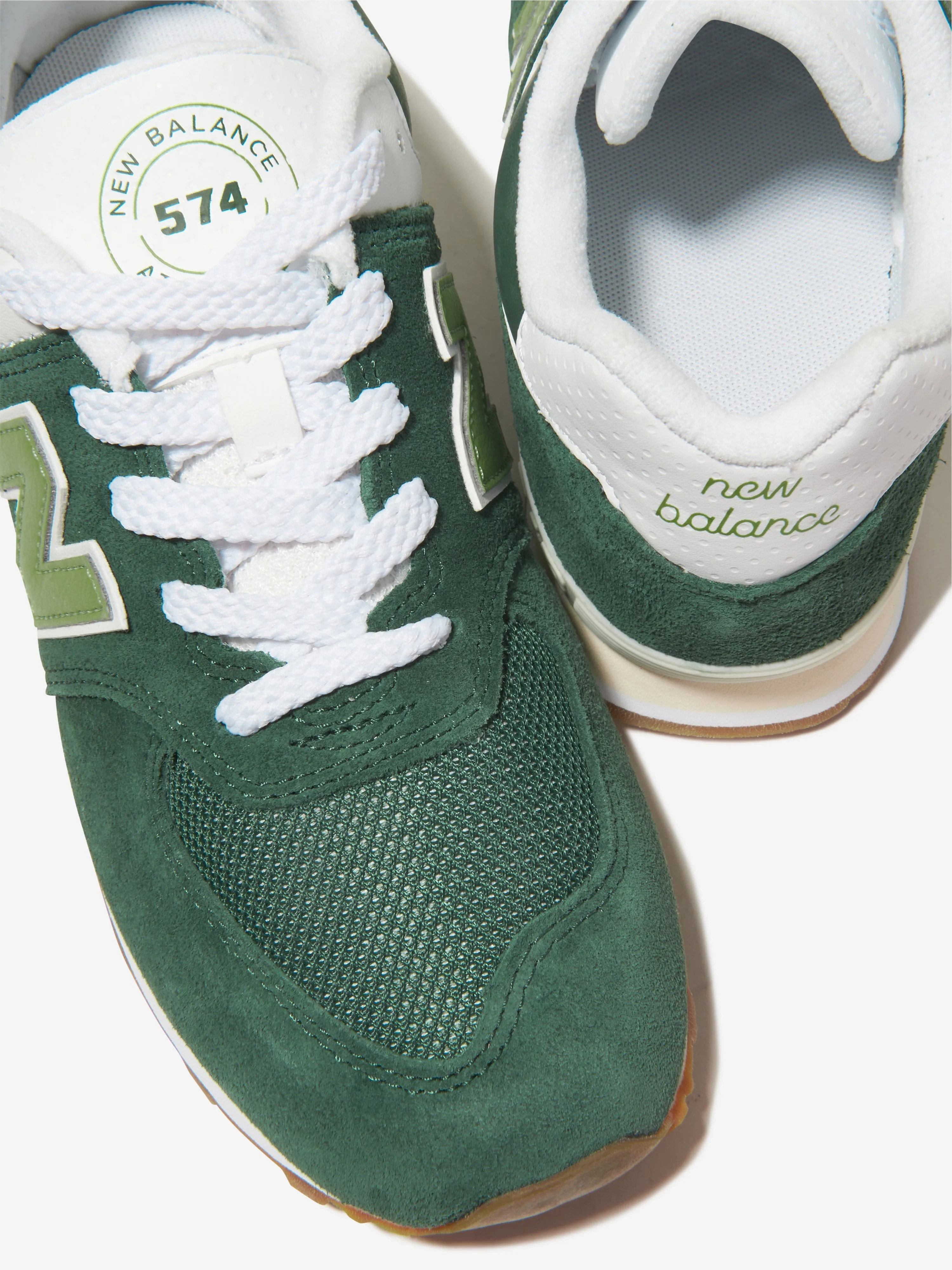 New Balance Kids 574 Logo Turnschuhe in Grün