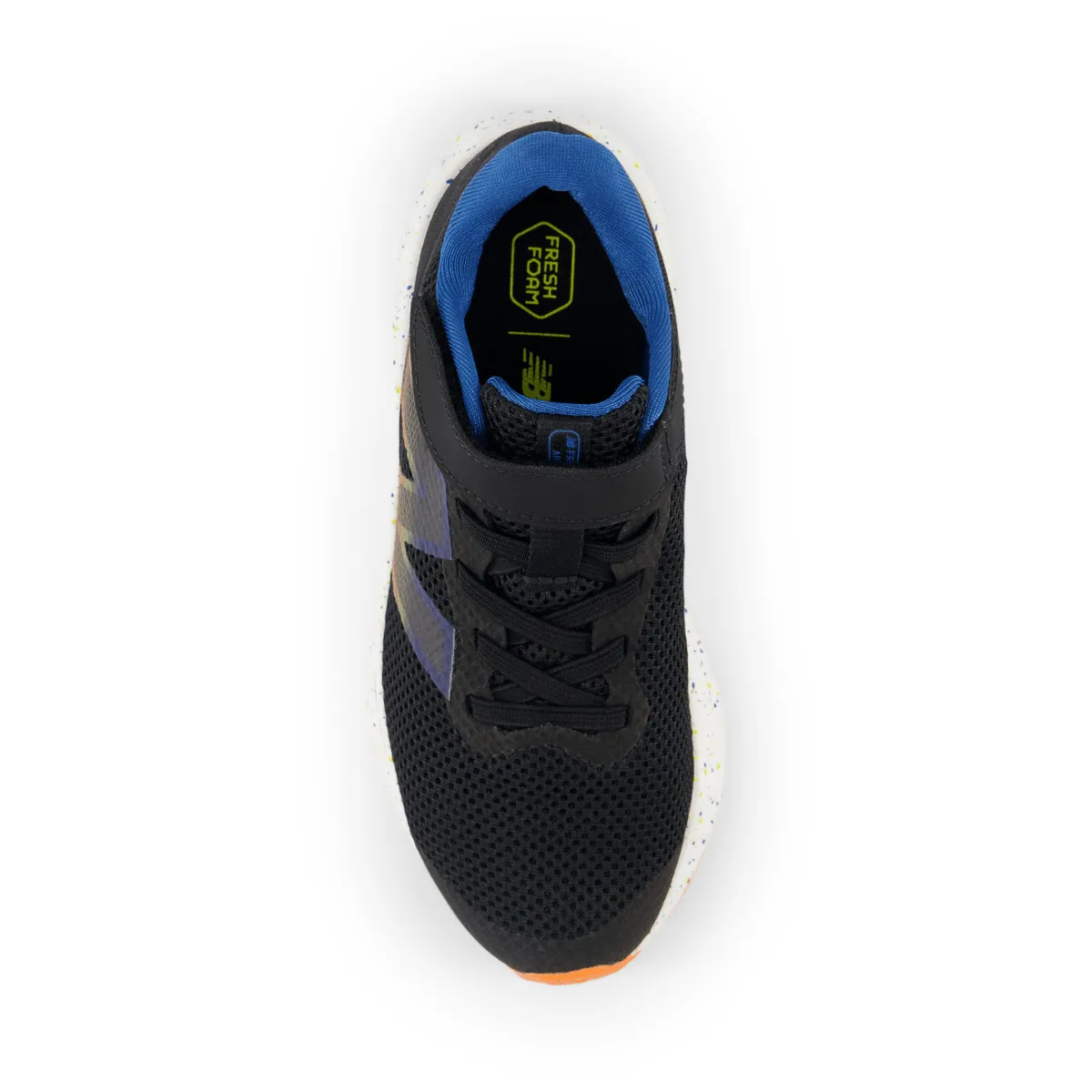 New Balance Kinder (Vorschule) Fresh Foam Arishi v4 PAARIBS4 Schwarz/Blauer Achat/Leuchtendes Orange