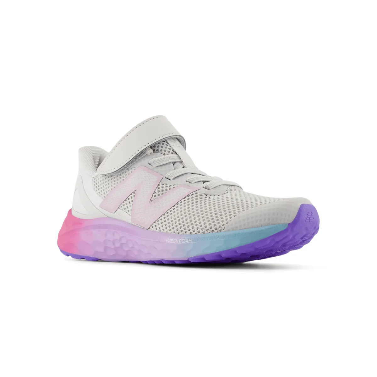 New Balance Kinder (Vorschule) Fresh Foam Arishi v4 PAARIGR4 Grau Matter/Mitte des Jahrhunderts Pink/Lila Glo