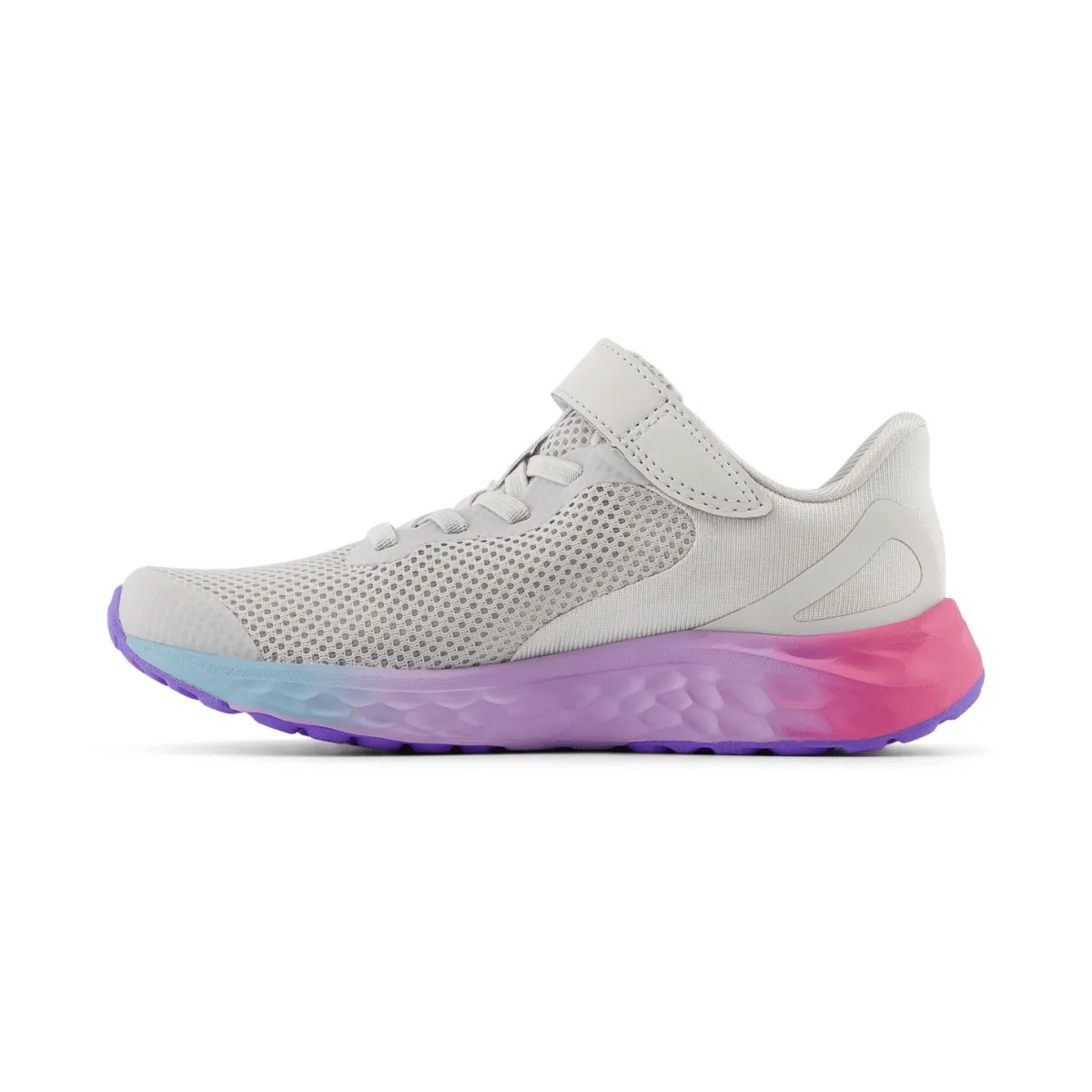 New Balance Kinder (Vorschule) Fresh Foam Arishi v4 PAARIGR4 Grau Matter/Mitte des Jahrhunderts Pink/Lila Glo