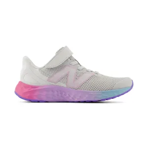 New Balance Kinder (Vorschule) Fresh Foam Arishi v4 PAARIGR4 Grau Matter/Mitte des Jahrhunderts Pink/Lila Glo