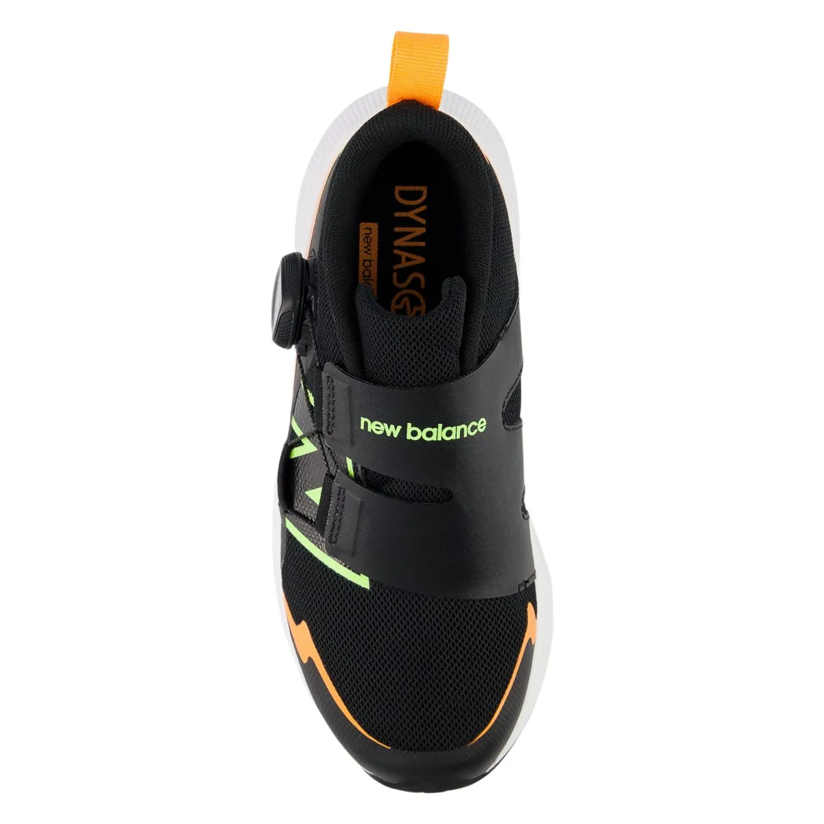New Balance Kinder (Vorschulalter) PTRVLBM4 DynaSoft Reveal v4 BOA Schwarz/Gebleichtes Limettengrün/Knalliges Mango