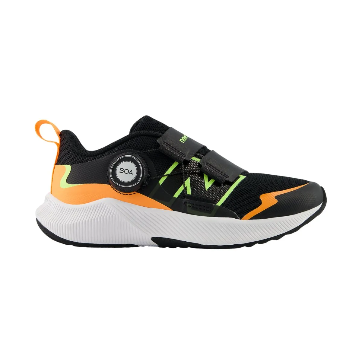 New Balance Kinder (Vorschulalter) PTRVLBM4 DynaSoft Reveal v4 BOA Schwarz/Gebleichtes Limettengrün/Knalliges Mango