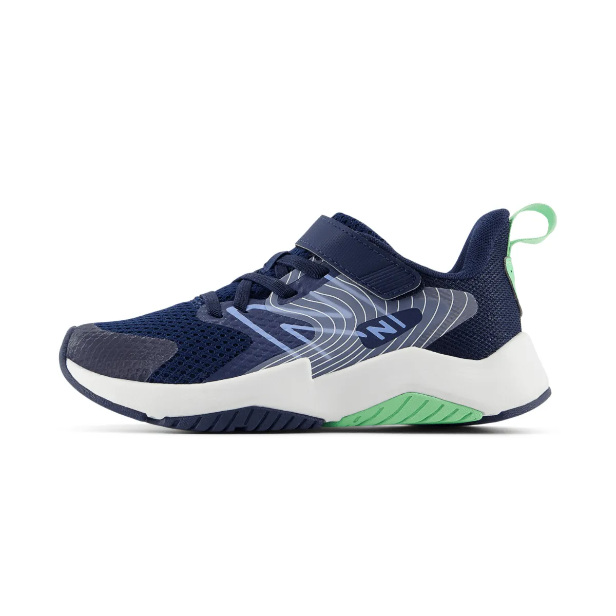 New Balance Kinder (Vorschule) Rave Run v2 YTRAVAB2 Marine/Elektrischer Himmel/Süßgras
