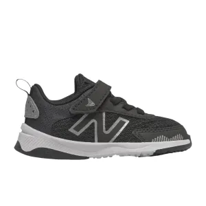 New Balance Schuhe Kinder Dynasoft IT545BO1 Bungee-Schnürung mit Oberriemen Schwarz/Weiß/Silber Metallic (4c-10c)