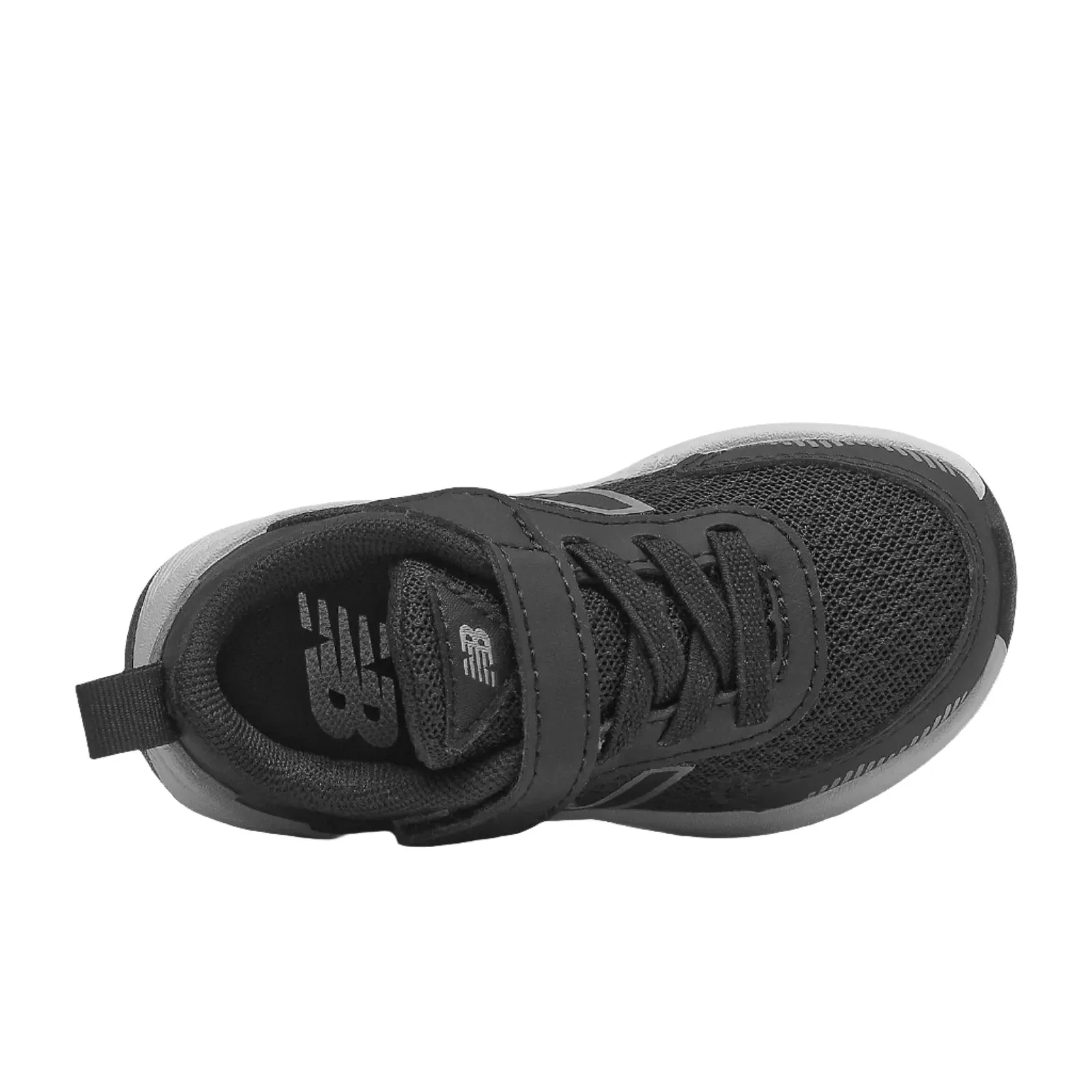 New Balance Schuhe Kinder Dynasoft IT545BO1 Bungee-Schnürung mit Oberriemen Schwarz/Weiß/Silber Metallic (4c-10c)