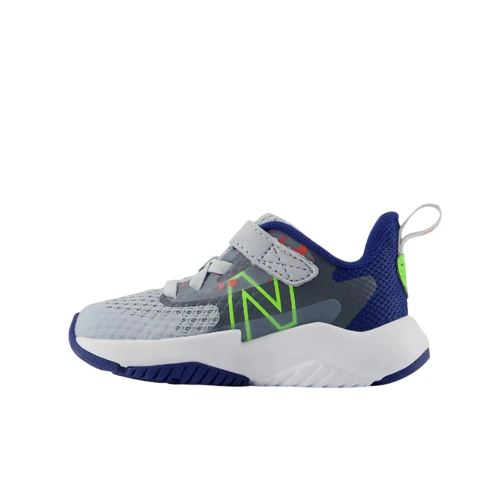 New Balance Schuhe Rave Run ITRAVKG2 Bungee-Schnürsenkel Granit/Tintenbrunnen (4c-10c)
