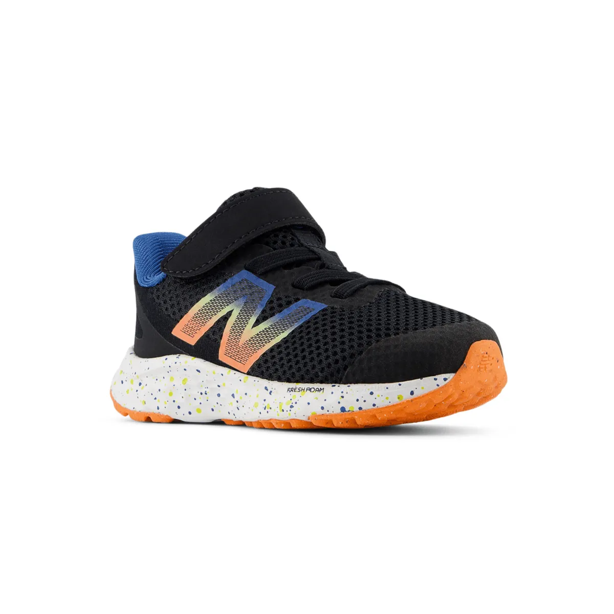New Balance Kleinkind-Frischschaum Arishi v4 IAARIBS4 Schwarz/Blauer Achat/Leuchtendes Orange