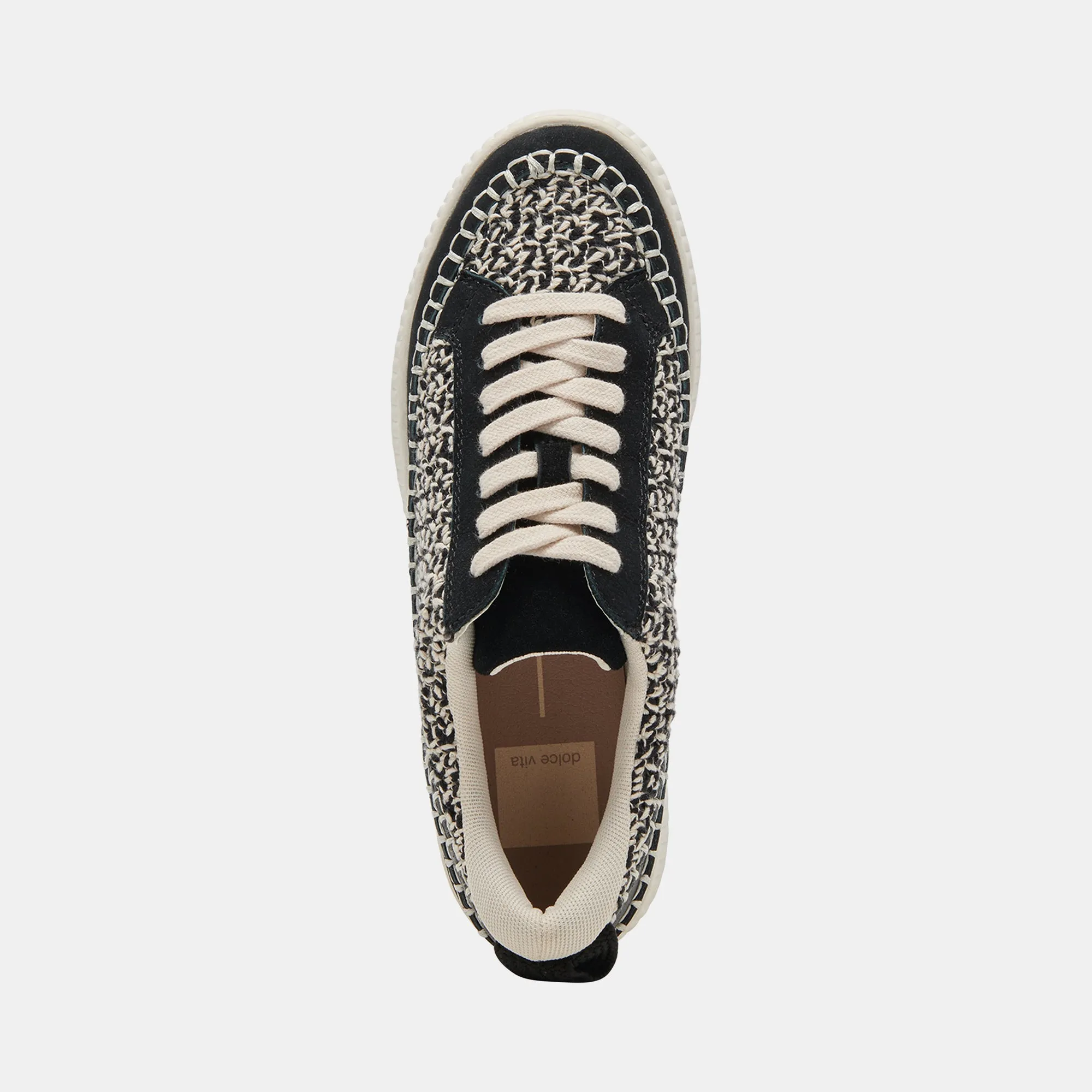 NICONA SNEAKERS WEIß SCHWARZ GESTRICKT