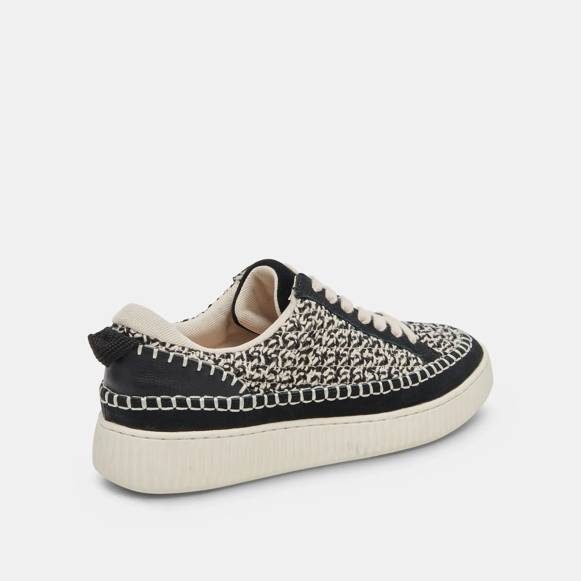 NICONA SNEAKERS WEIß SCHWARZ GESTRICKT