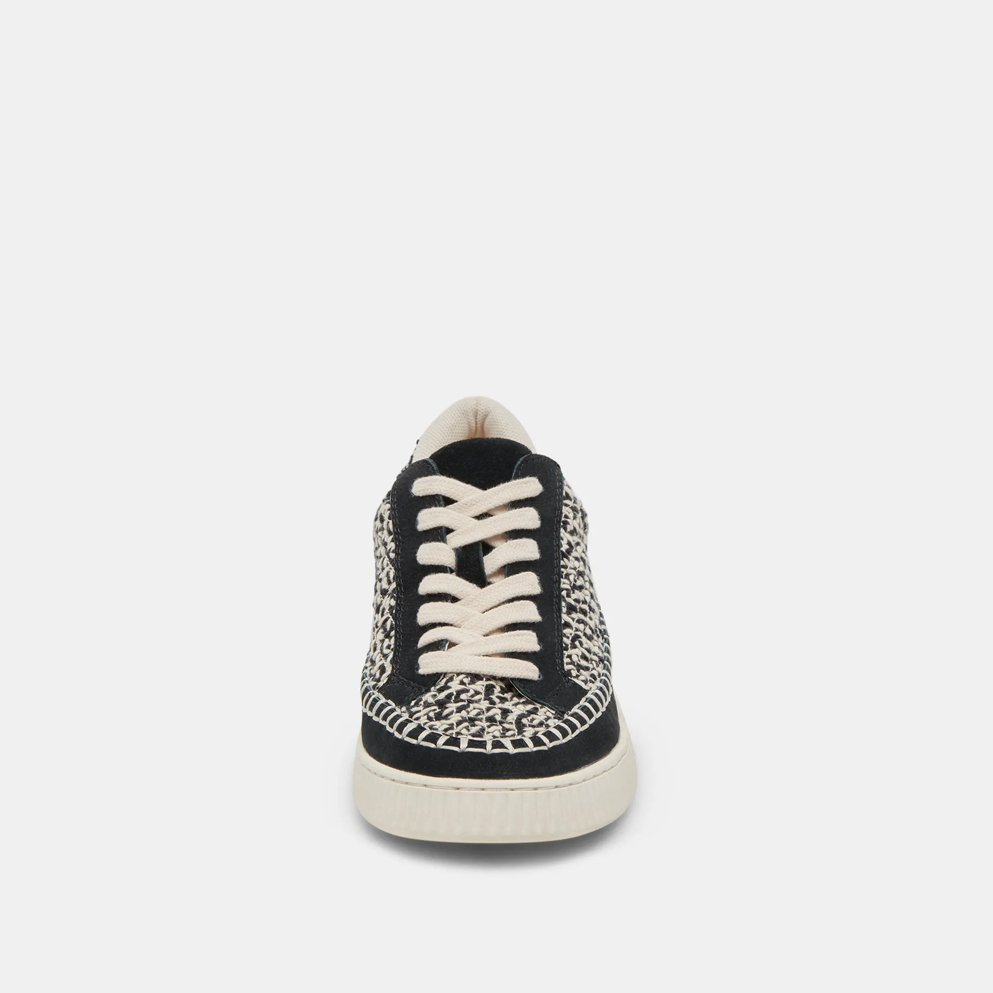 NICONA SNEAKERS WEIß SCHWARZ GESTRICKT