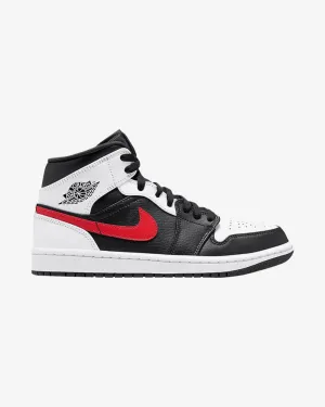 NIKE AIR JORDAN1 MID SCHWARZ CHILE ROT GS