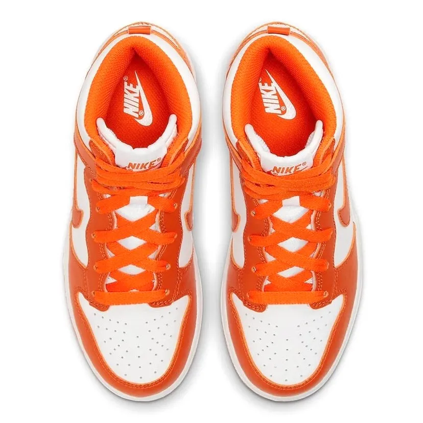 Nike Dunk Hi Retro GS Syracuse Weiß Orange Blaze Weiß Nike Dunk