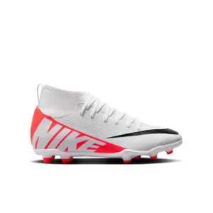Nike Junior Mercurial Superfly 9 Club FG/MG Fußballschuh - Leuchtendes Karmesinrot/Weiß/Schwarz