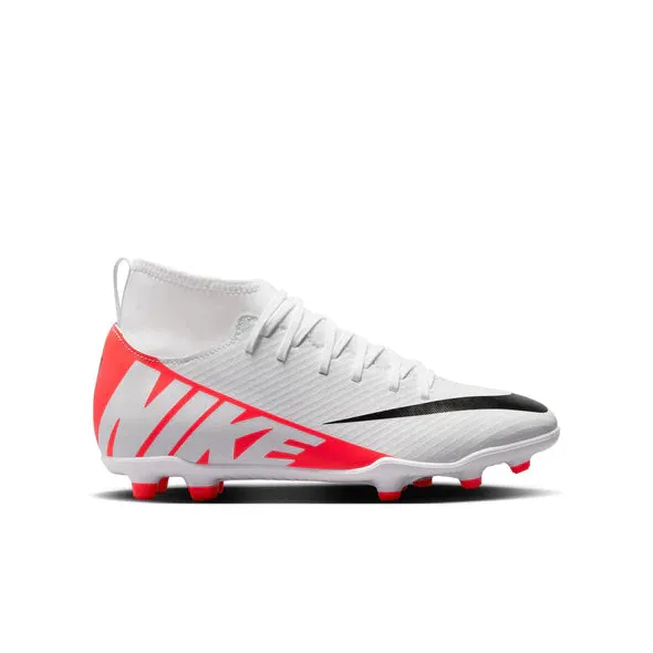 Nike Junior Mercurial Superfly 9 Club FG/MG Fußballschuh - Leuchtendes Karmesinrot/Weiß/Schwarz