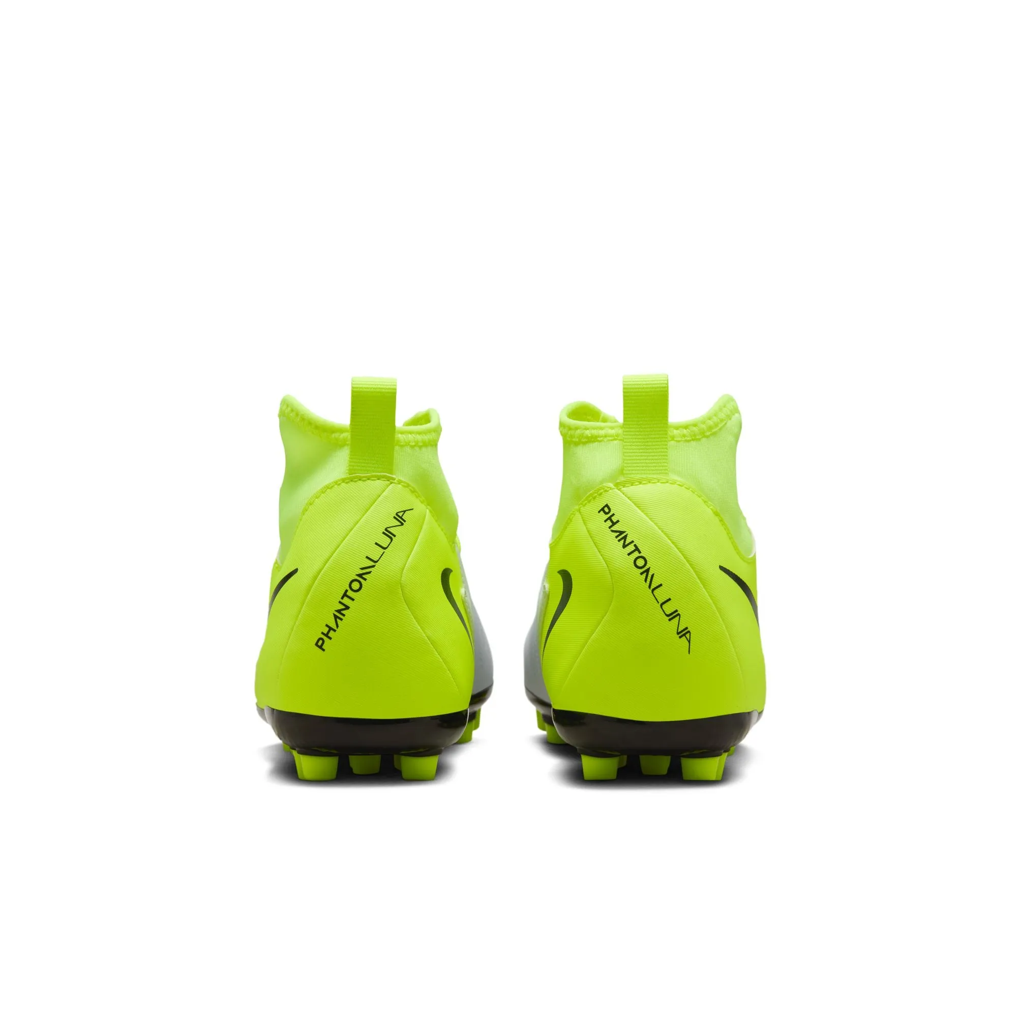 Nike Junior Phantom Luna Academy FG Schuhe für festen Untergrund - Metallisches Silber/ Schwarz Volt