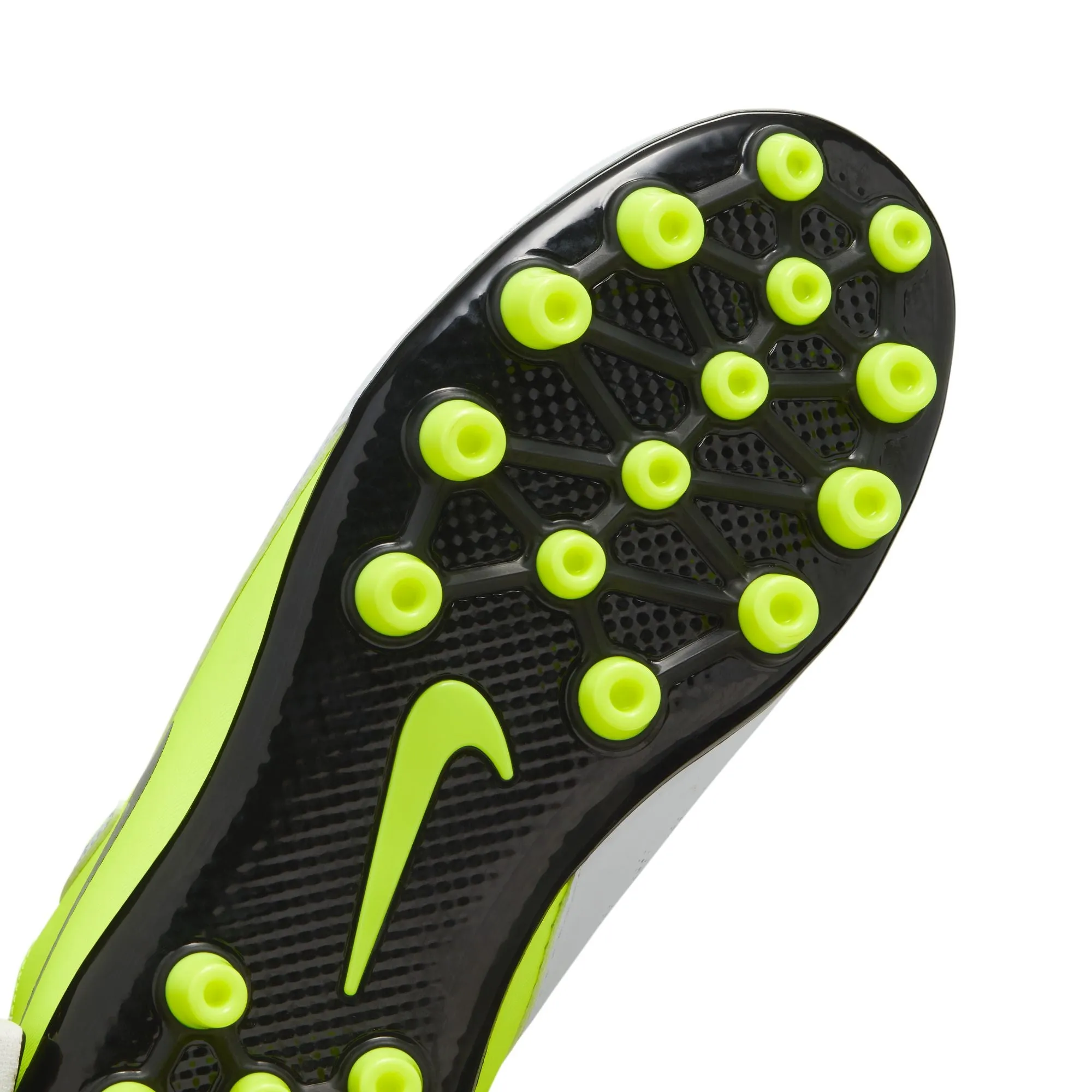 Nike Junior Phantom Luna Academy FG Schuhe für festen Untergrund - Metallisches Silber/ Schwarz Volt