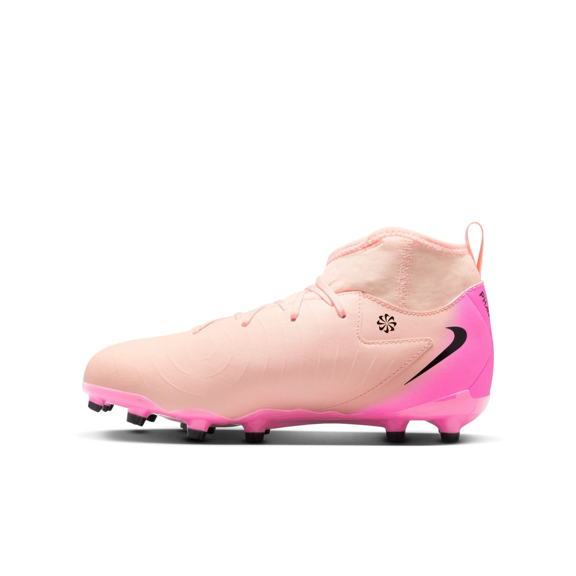 Nike Junior Phantom Luna II Academy FG Fußballschuhe für festen Untergrund - Karminroter Farbton/ Schwarz/ Rosa/ Knall