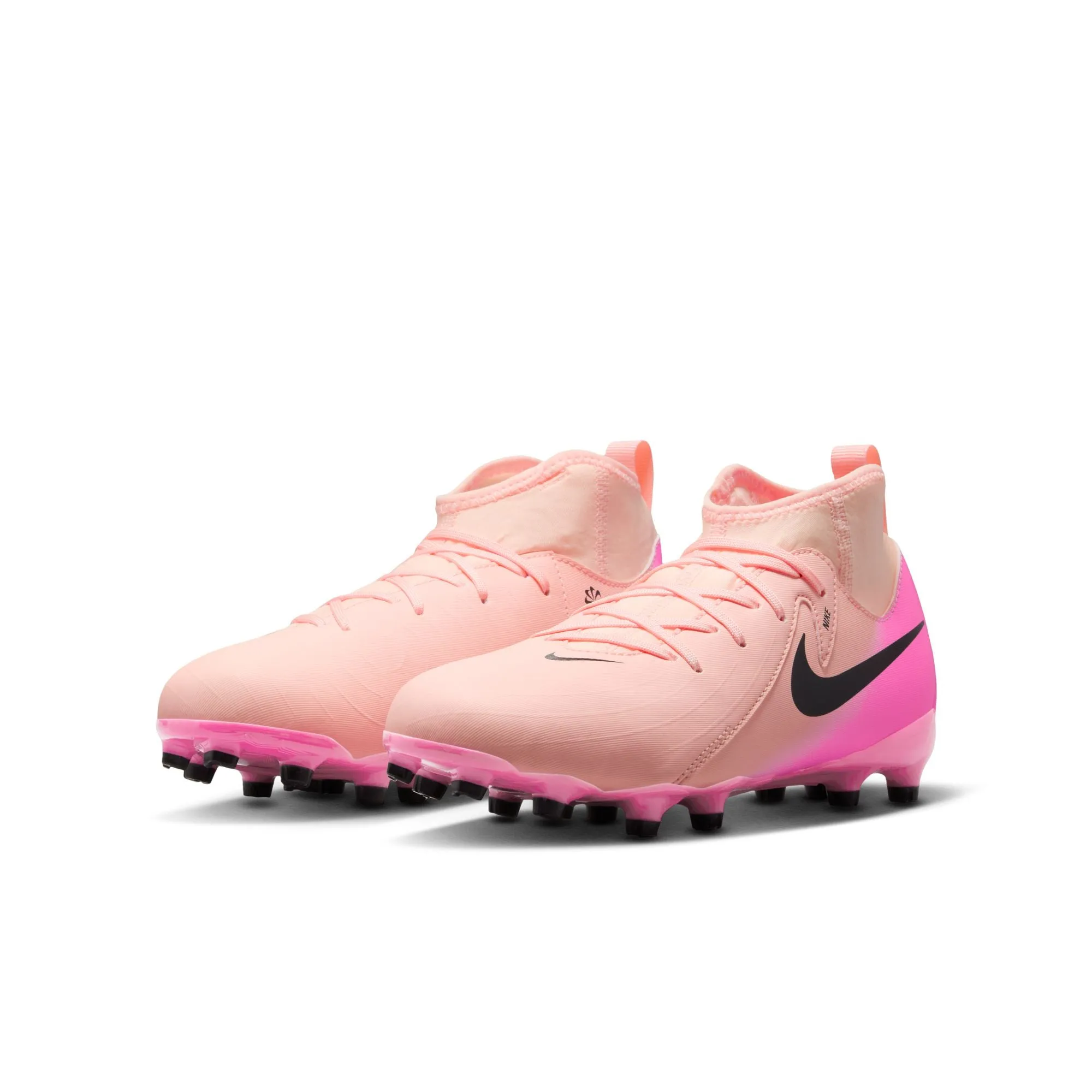 Nike Junior Phantom Luna II Academy FG Fußballschuhe für festen Untergrund - Karminroter Farbton/ Schwarz/ Rosa/ Knall
