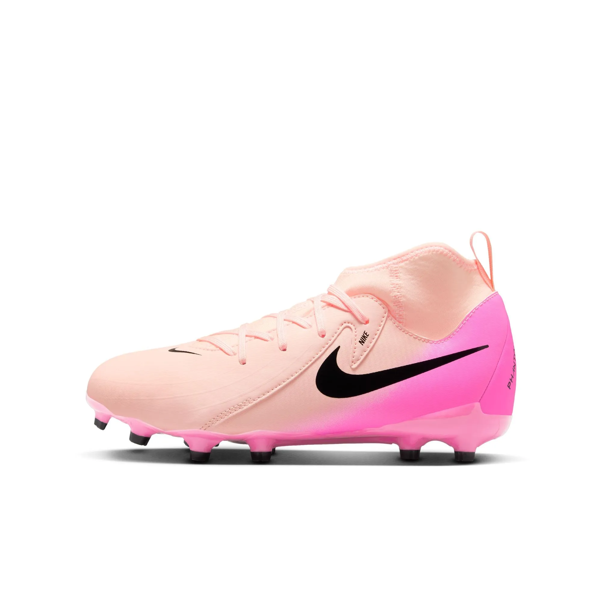 Nike Junior Phantom Luna II Academy FG Fußballschuhe für festen Untergrund - Karminroter Farbton/ Schwarz/ Rosa/ Knall