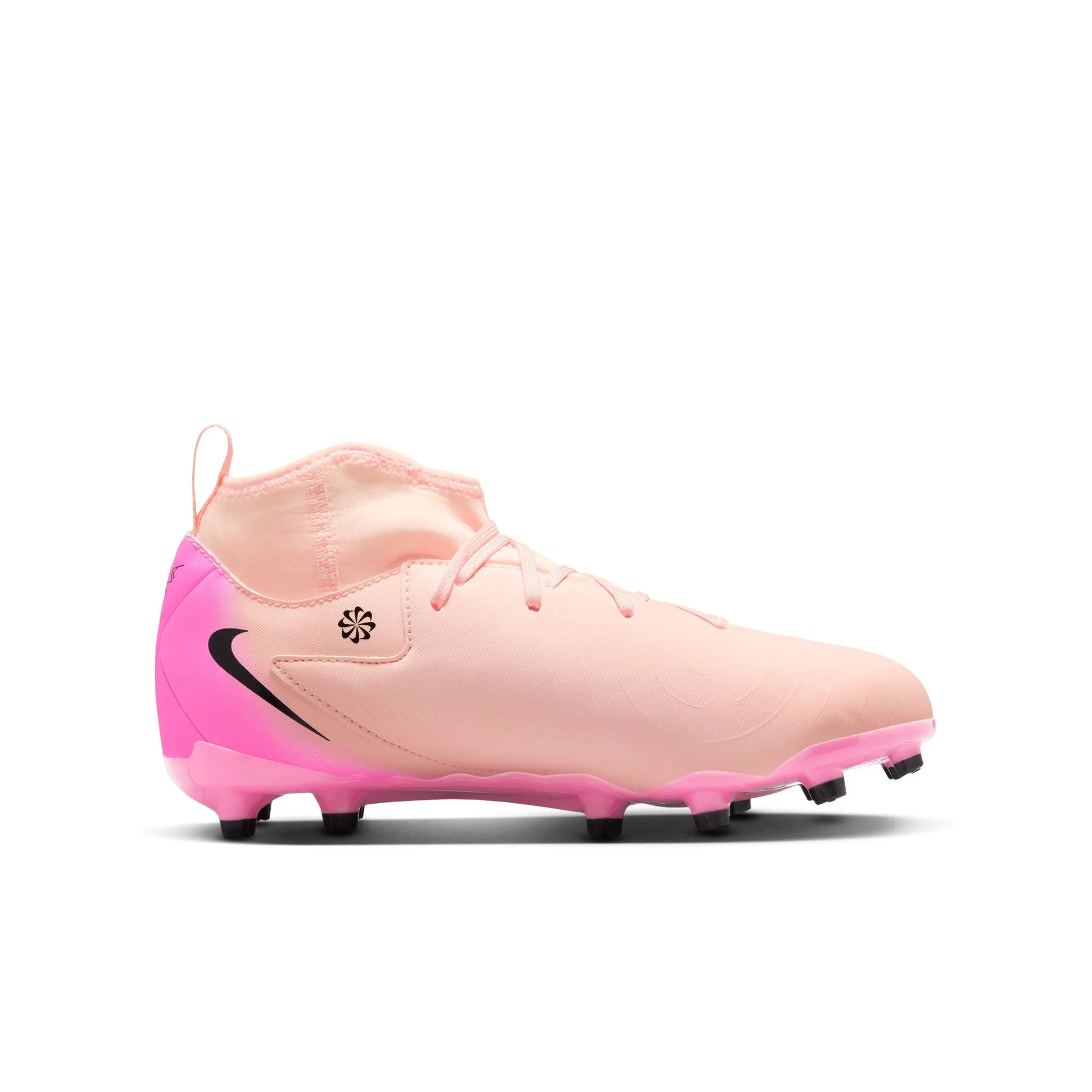 Nike Junior Phantom Luna II Academy FG Fußballschuhe für festen Untergrund - Karminroter Farbton/ Schwarz/ Rosa/ Knall