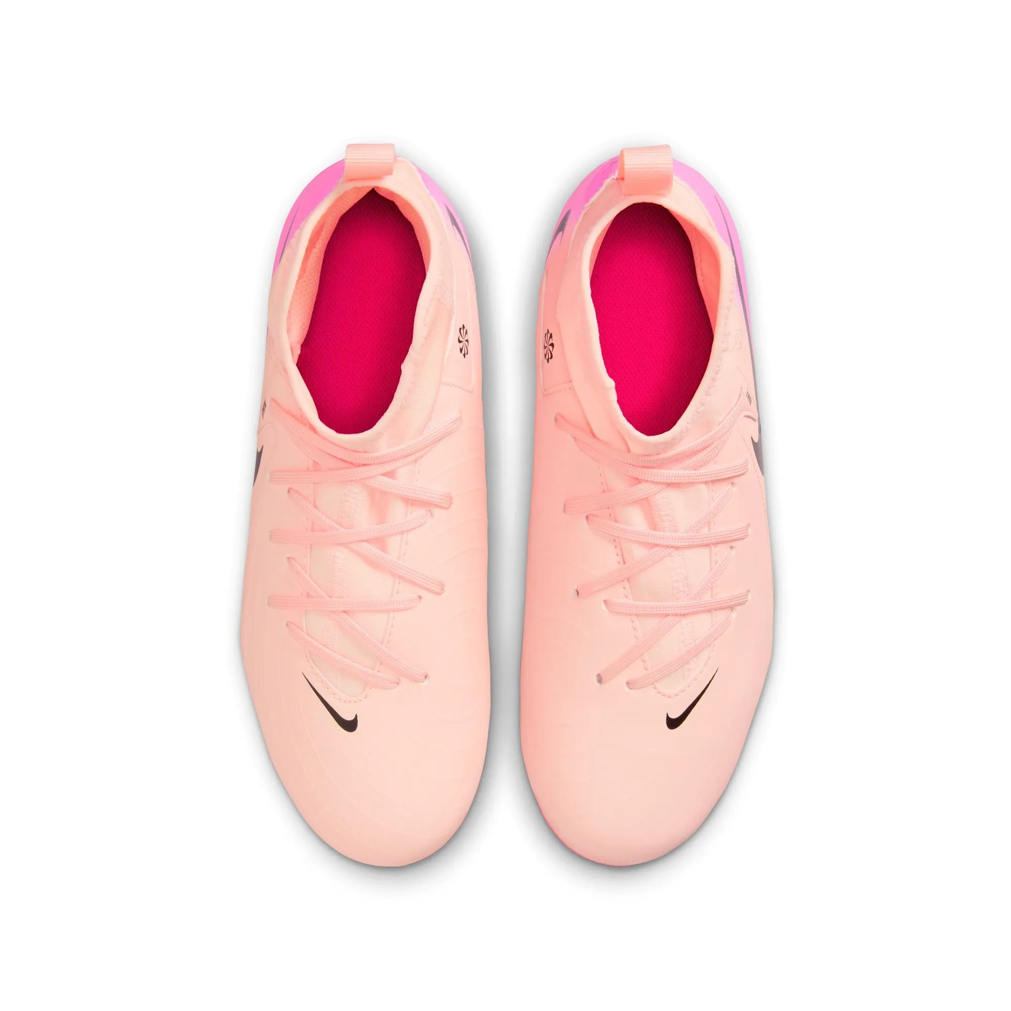 Nike Junior Phantom Luna II Academy FG Fußballschuhe für festen Untergrund - Karminroter Farbton/ Schwarz/ Rosa/ Knall