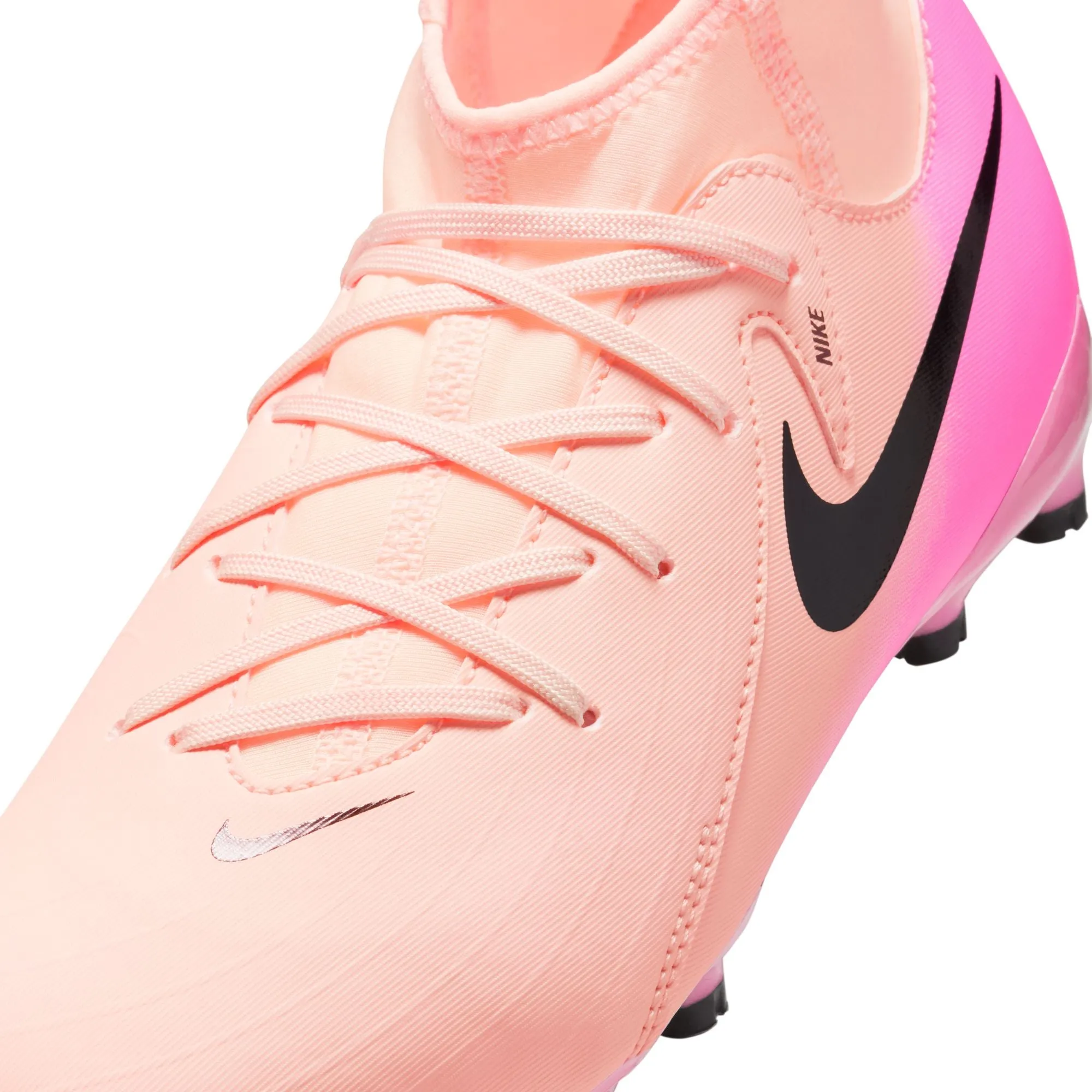 Nike Junior Phantom Luna II Academy FG Fußballschuhe für festen Untergrund - Karminroter Farbton/ Schwarz/ Rosa/ Knall