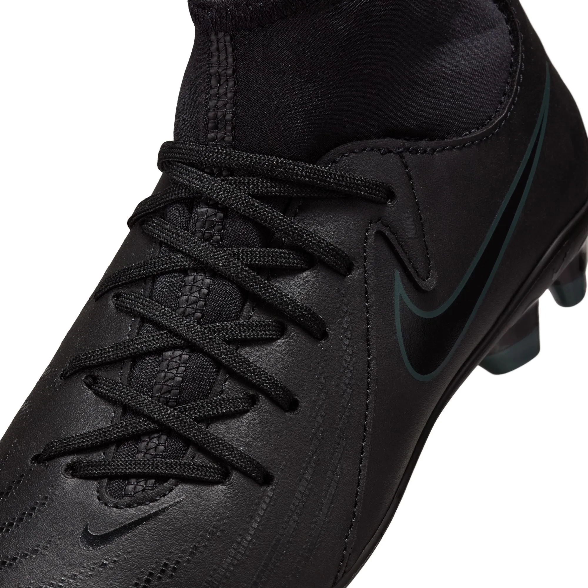 Nike Junior Phantom Luna II Academy MG High-Top Fußballschuhe - Schwarz/ Schwarz Deep Jungle
