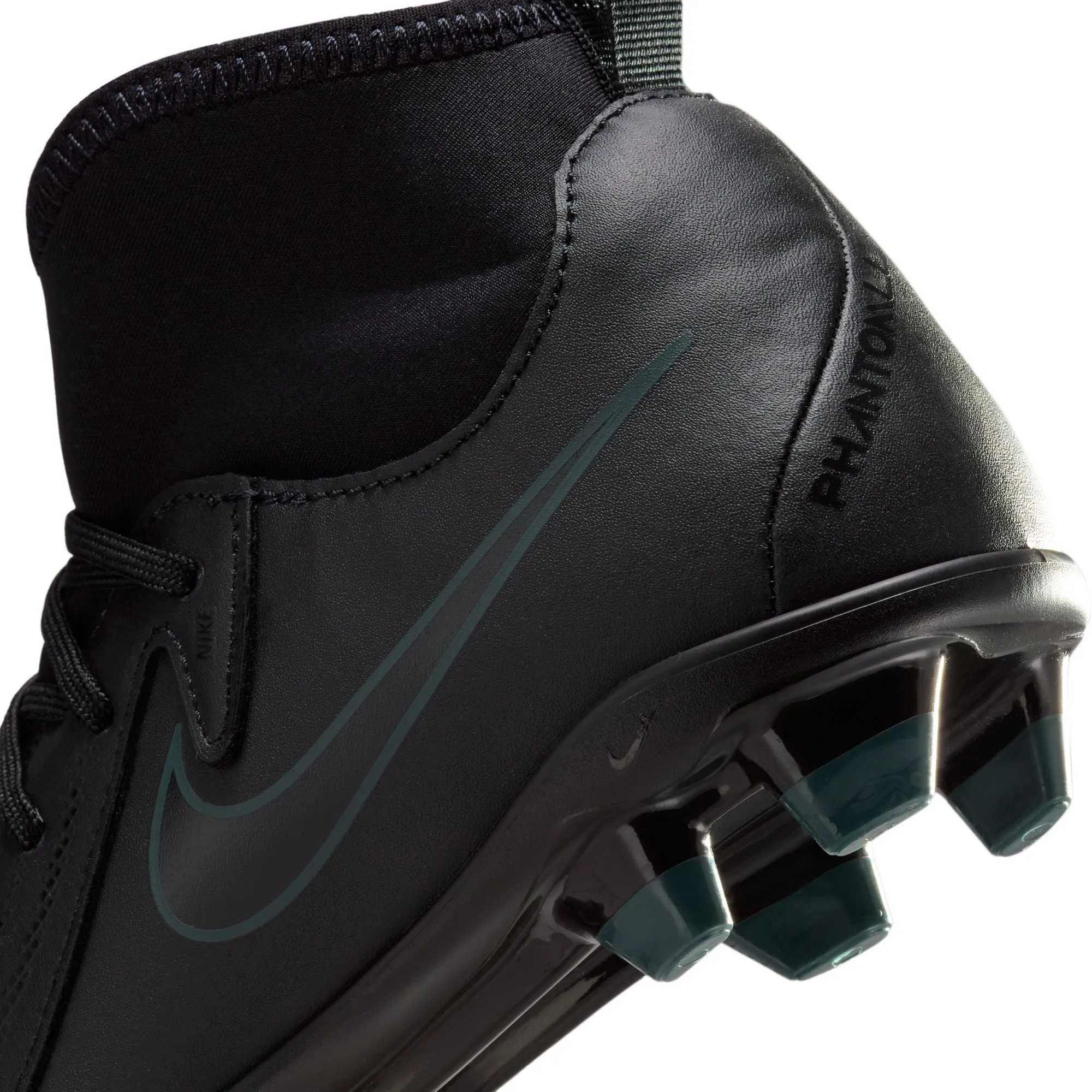 Nike Junior Phantom Luna II Academy MG High-Top Fußballschuhe - Schwarz/ Schwarz Deep Jungle