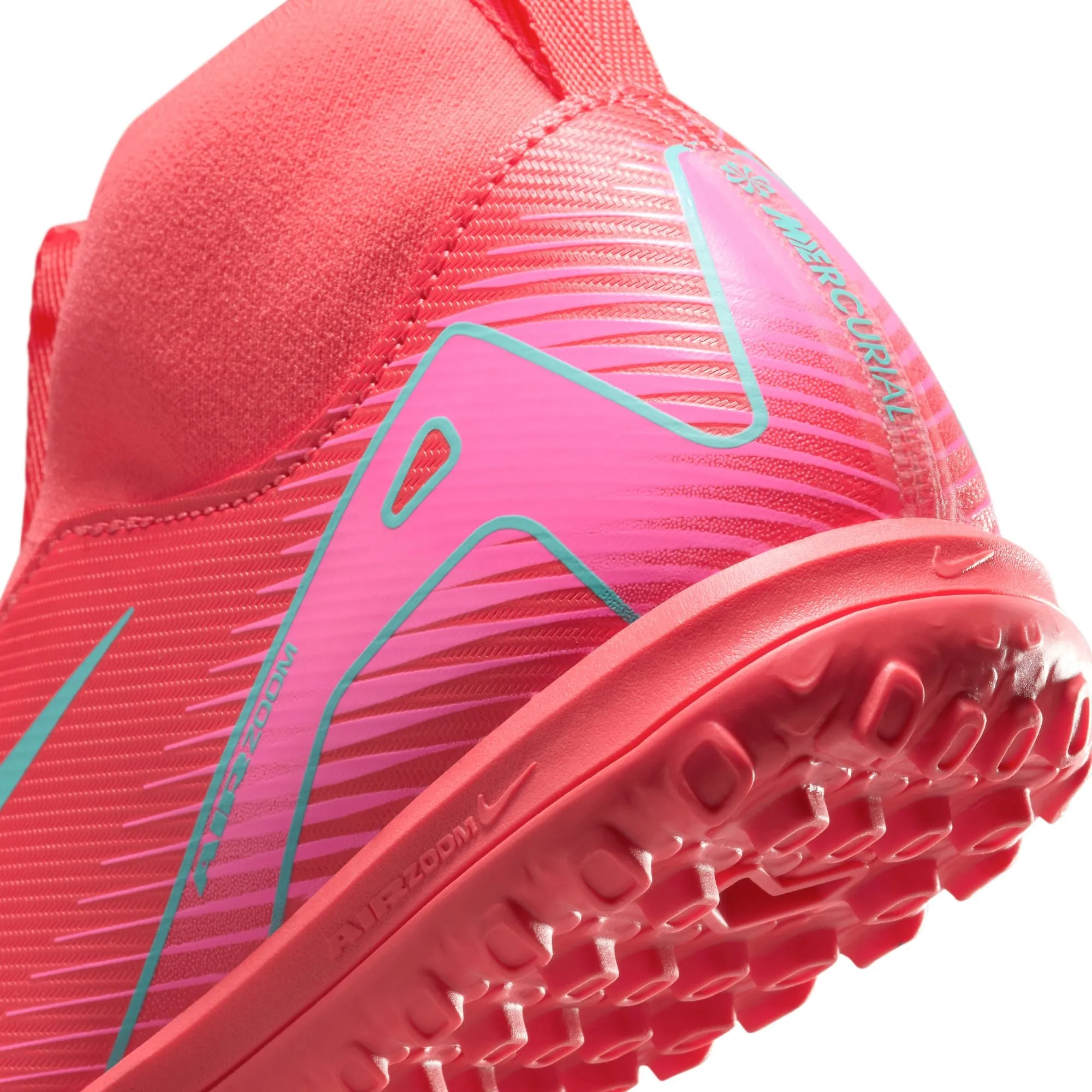 Nike Junior Superfly 10 Academy TF Fußballschuhe für Kunstrasen - Glutlicht/ Polarlichtgrün
