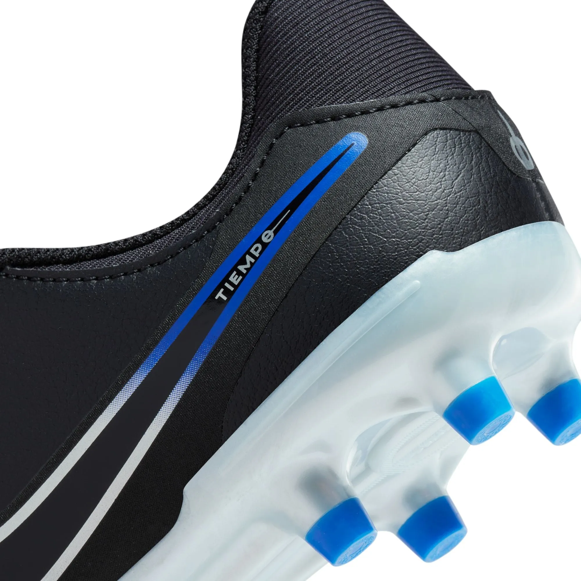 Nike Junior Tiempo Legend 10 Academy FG/MG Fußballschuhe für festen Untergrund - Schwarz/Chrom-Königsblau