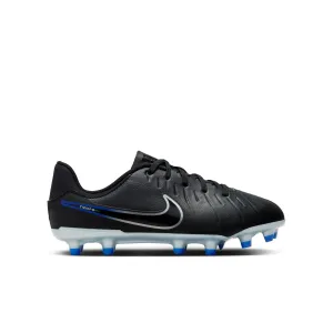 Nike Junior Tiempo Legend 10 Academy FG/MG Fußballschuhe für festen Untergrund - Schwarz/Chrom-Königsblau