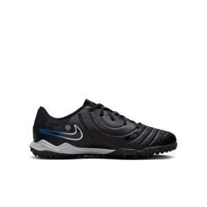 Nike Junior Tiempo Legend 10 Academy TF Fußballschuhe für Kunstrasen - Schwarz Chrom/ Hyper Royal
