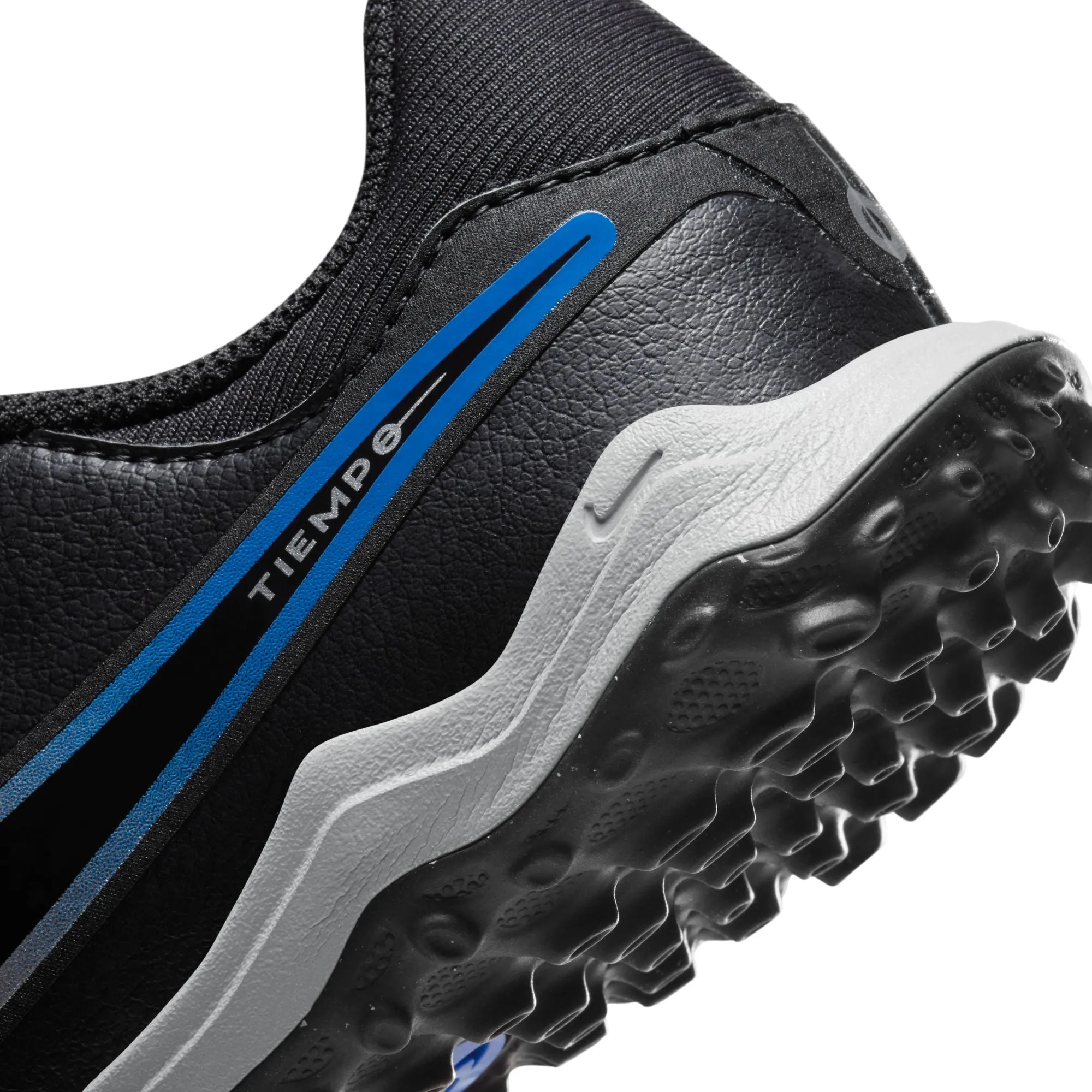Nike Junior Tiempo Legend 10 Academy TF Fußballschuhe für Kunstrasen - Schwarz Chrom/ Hyper Royal