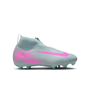 Nike Junior Zoom Superfly 10 Academy FG Schuhe für festen Untergrund - Ocean Cube/ Pink Blast