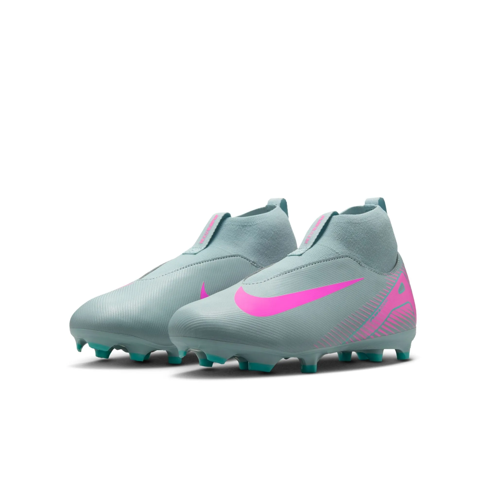 Nike Junior Zoom Superfly 10 Academy FG Schuhe für festen Untergrund - Ocean Cube/ Pink Blast
