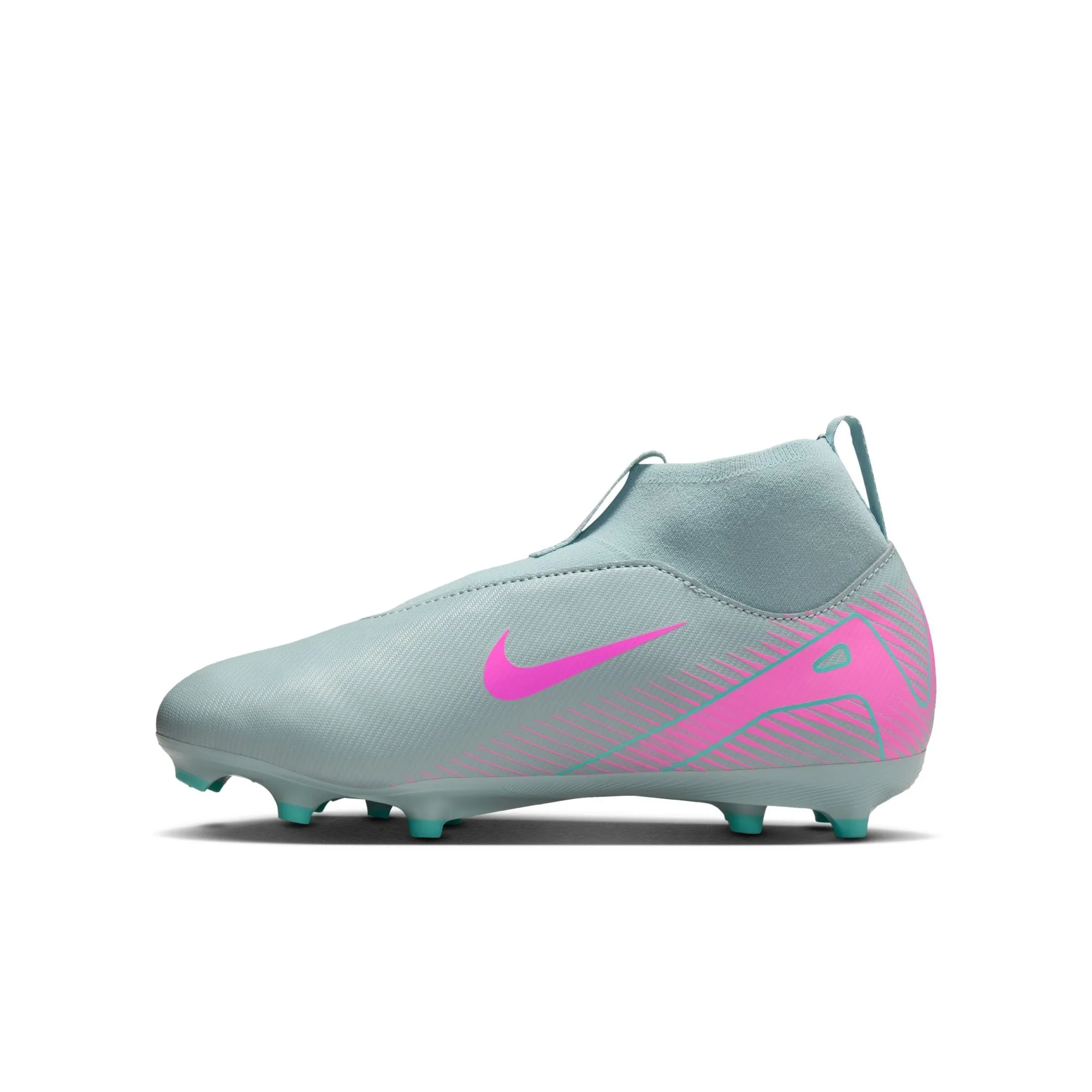 Nike Junior Zoom Superfly 10 Academy FG Schuhe für festen Untergrund - Ocean Cube/ Pink Blast