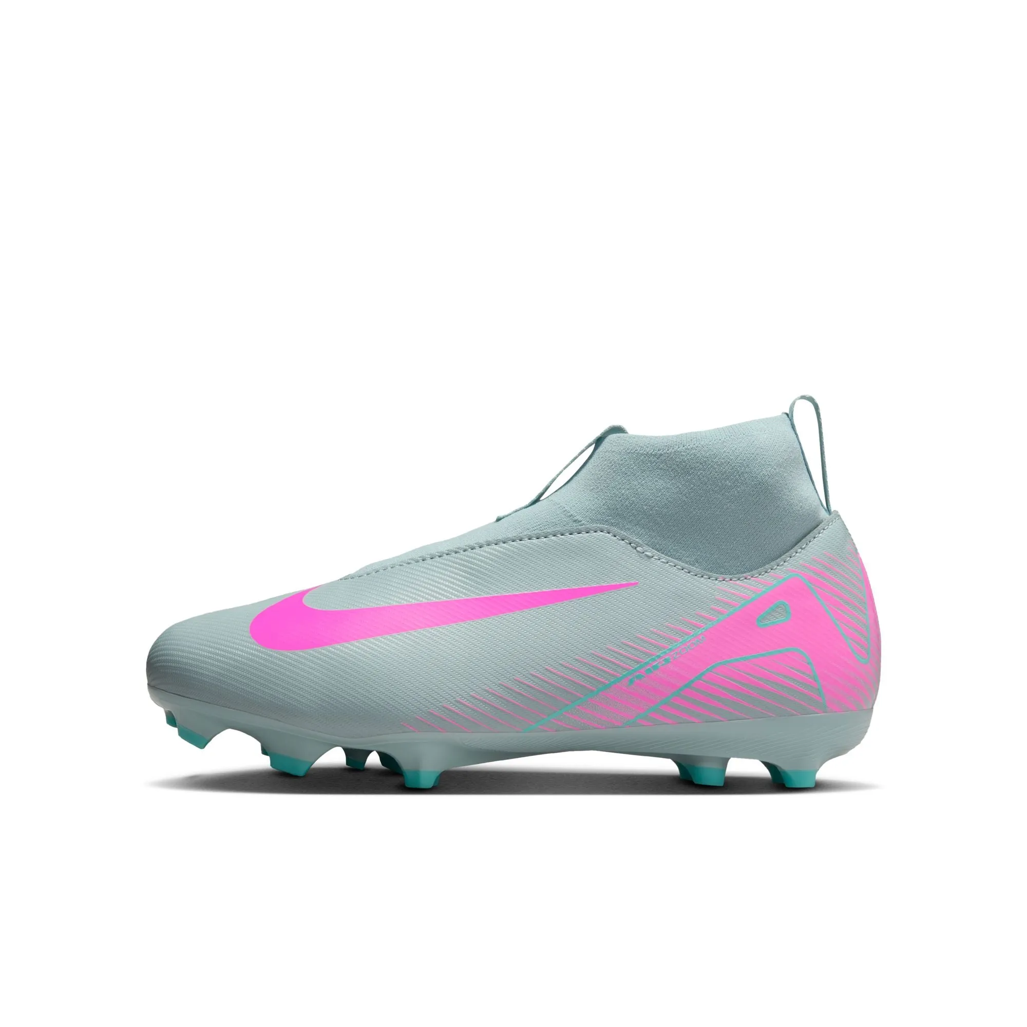 Nike Junior Zoom Superfly 10 Academy FG Schuhe für festen Untergrund - Ocean Cube/ Pink Blast