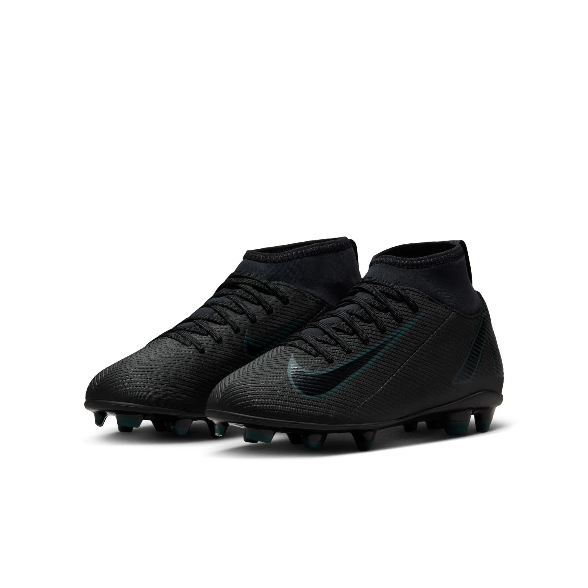 Nike Junior Zoom Superfly 10 Club MG High-Top Fußballschuhe - Schwarz/ Schwarz Deep Jungle
