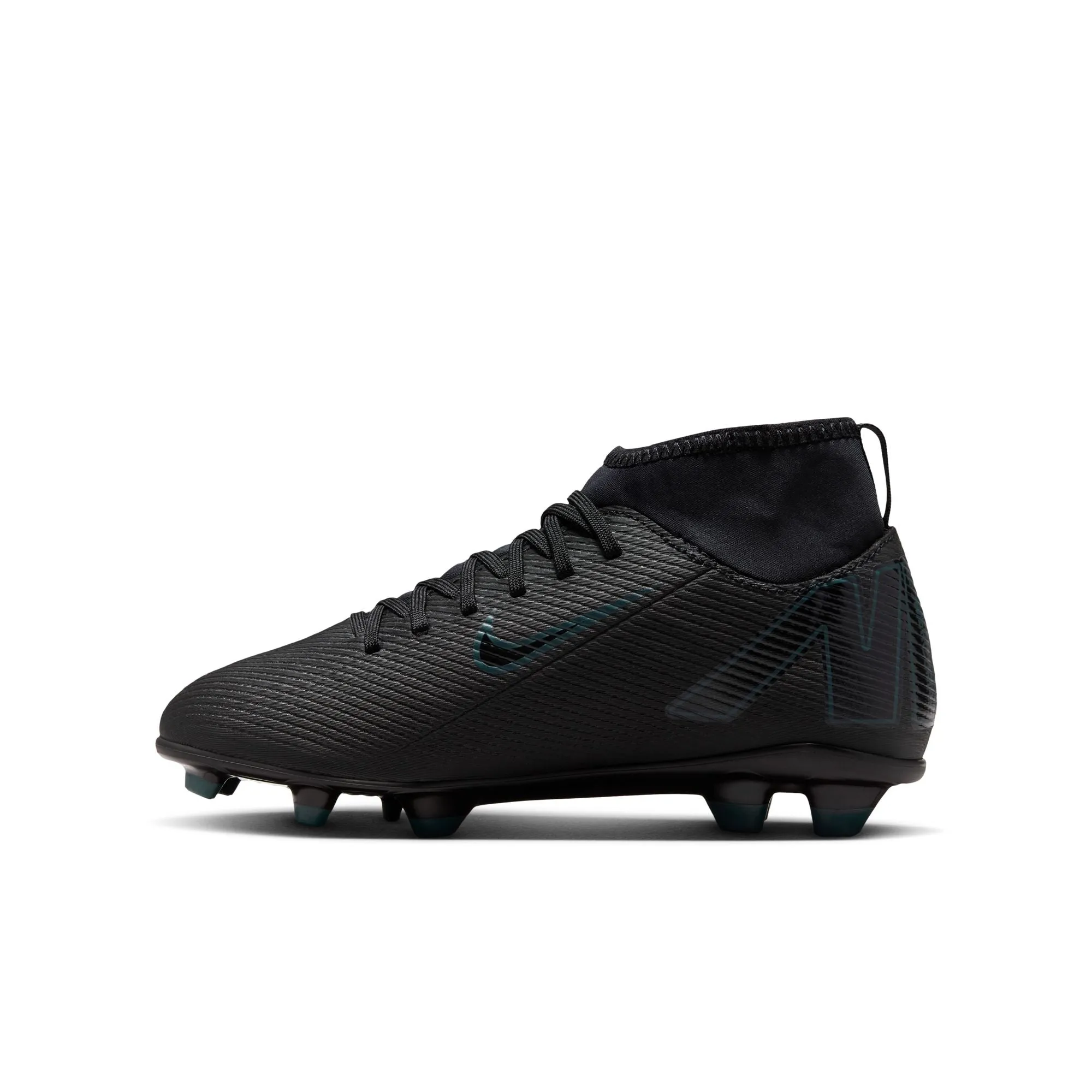 Nike Junior Zoom Superfly 10 Club MG High-Top Fußballschuhe - Schwarz/ Schwarz Deep Jungle