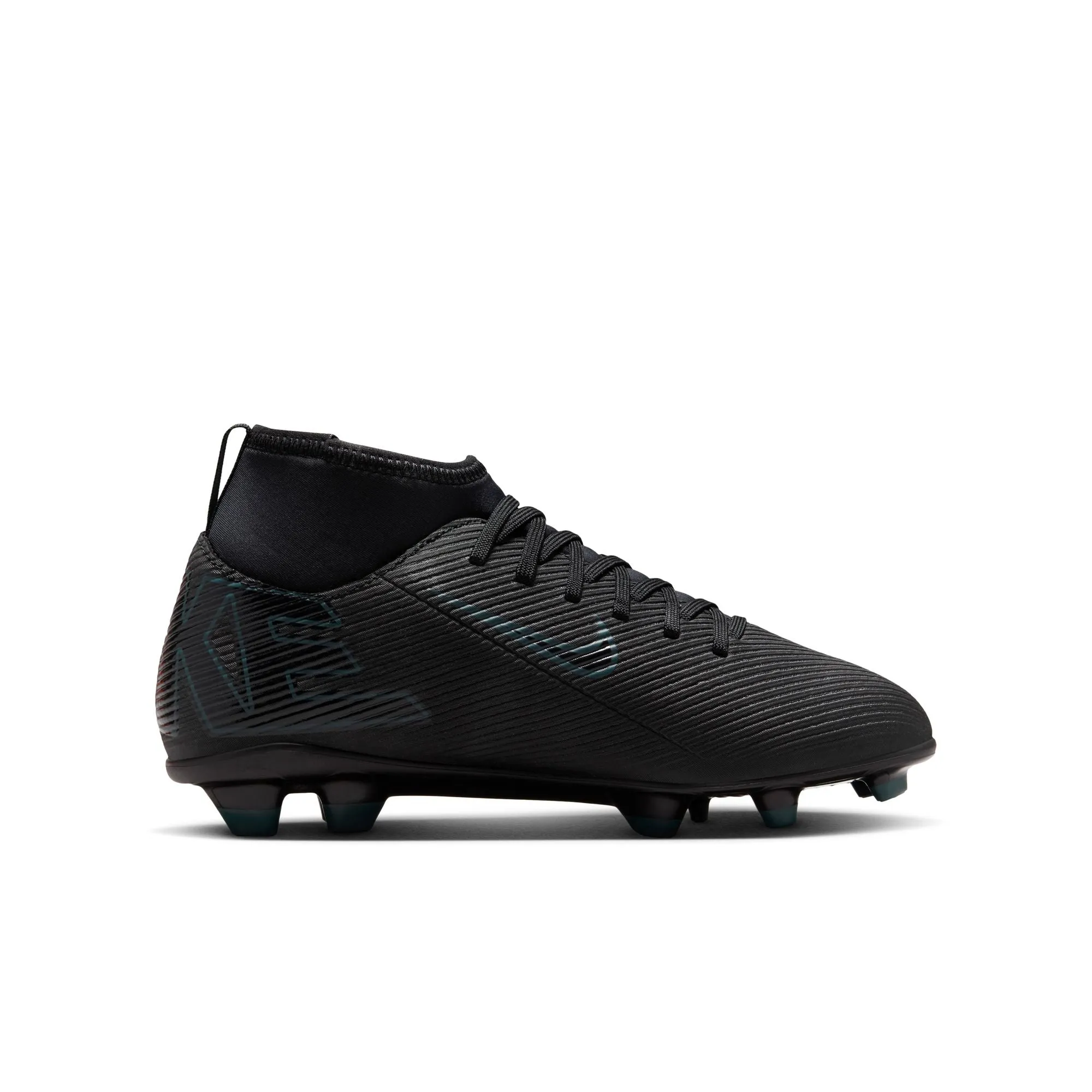 Nike Junior Zoom Superfly 10 Club MG High-Top Fußballschuhe - Schwarz/ Schwarz Deep Jungle