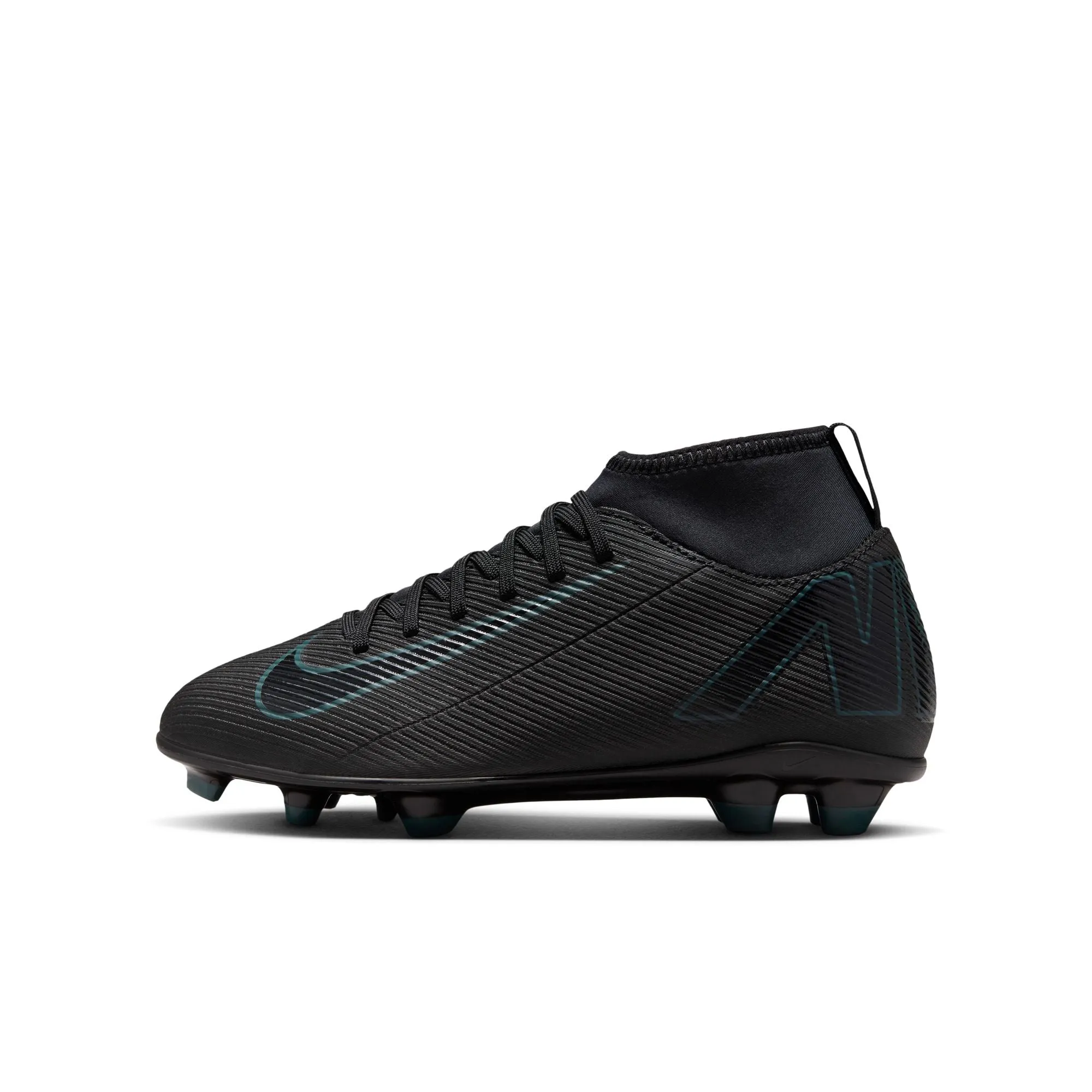 Nike Junior Zoom Superfly 10 Club MG High-Top Fußballschuhe - Schwarz/ Schwarz Deep Jungle